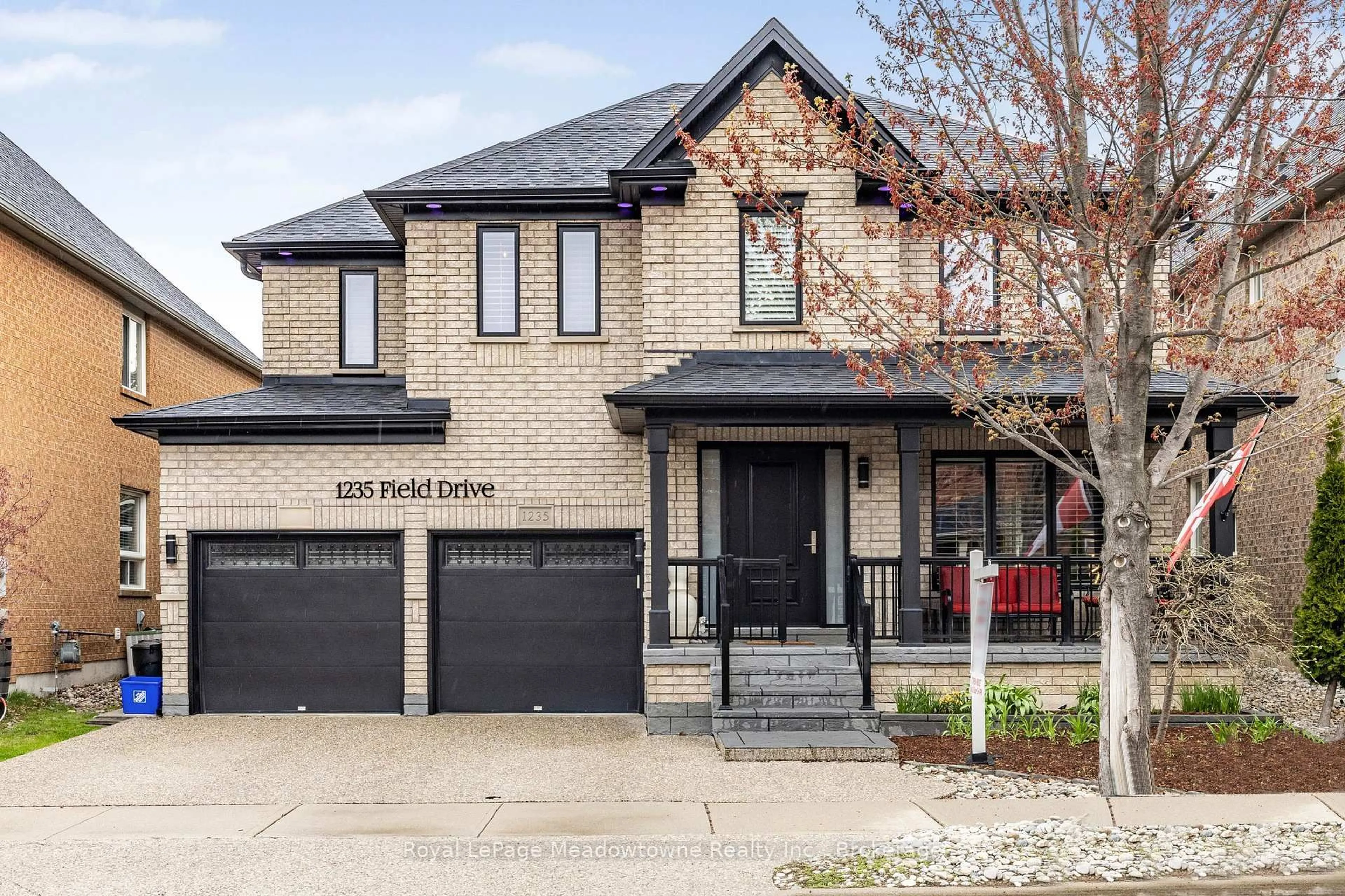Home with brick exterior material, street for 1235 Field Dr, Milton Ontario L9T 6G4