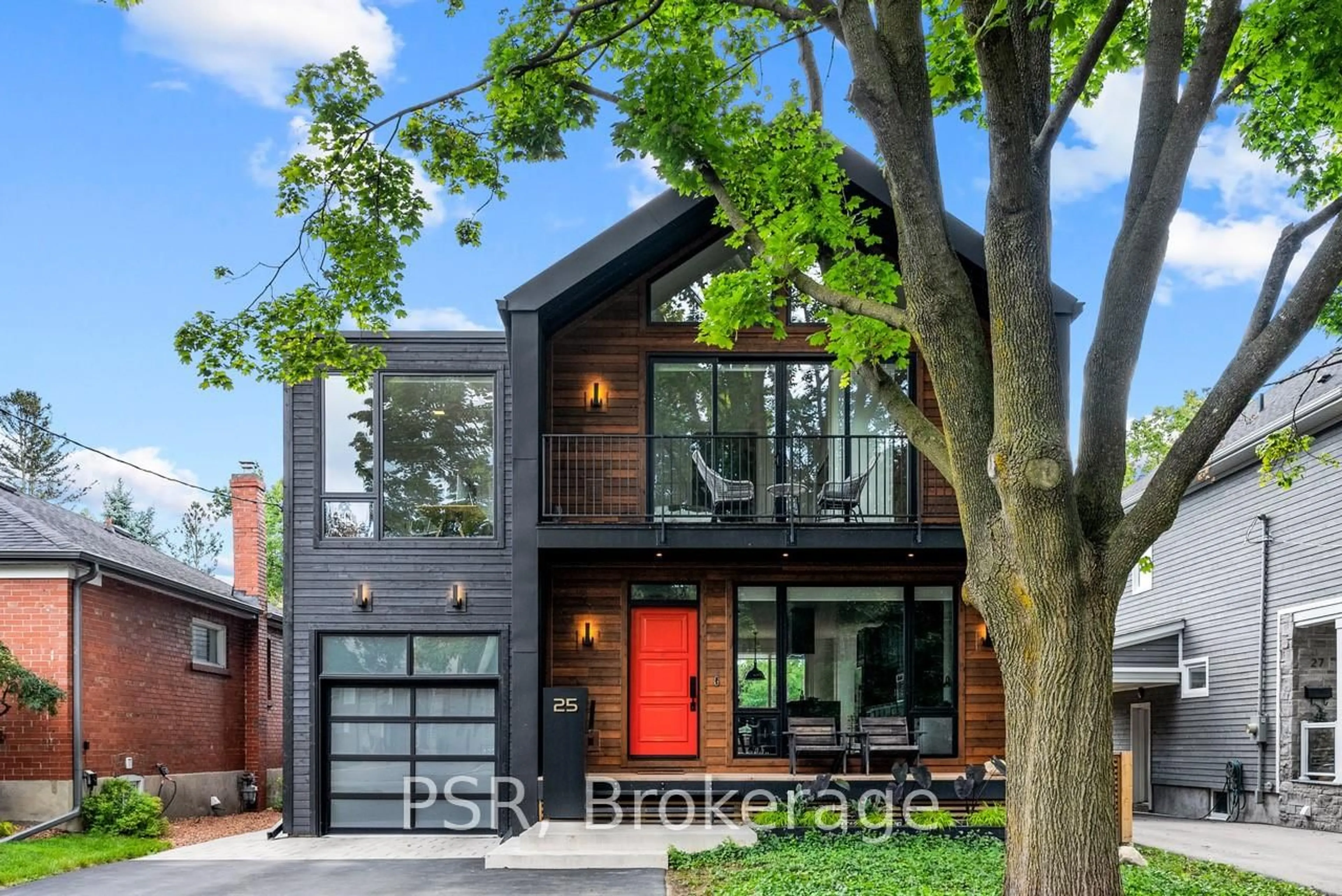 Home with brick exterior material, street for 25 Putney Rd, Toronto Ontario M8W 2K6