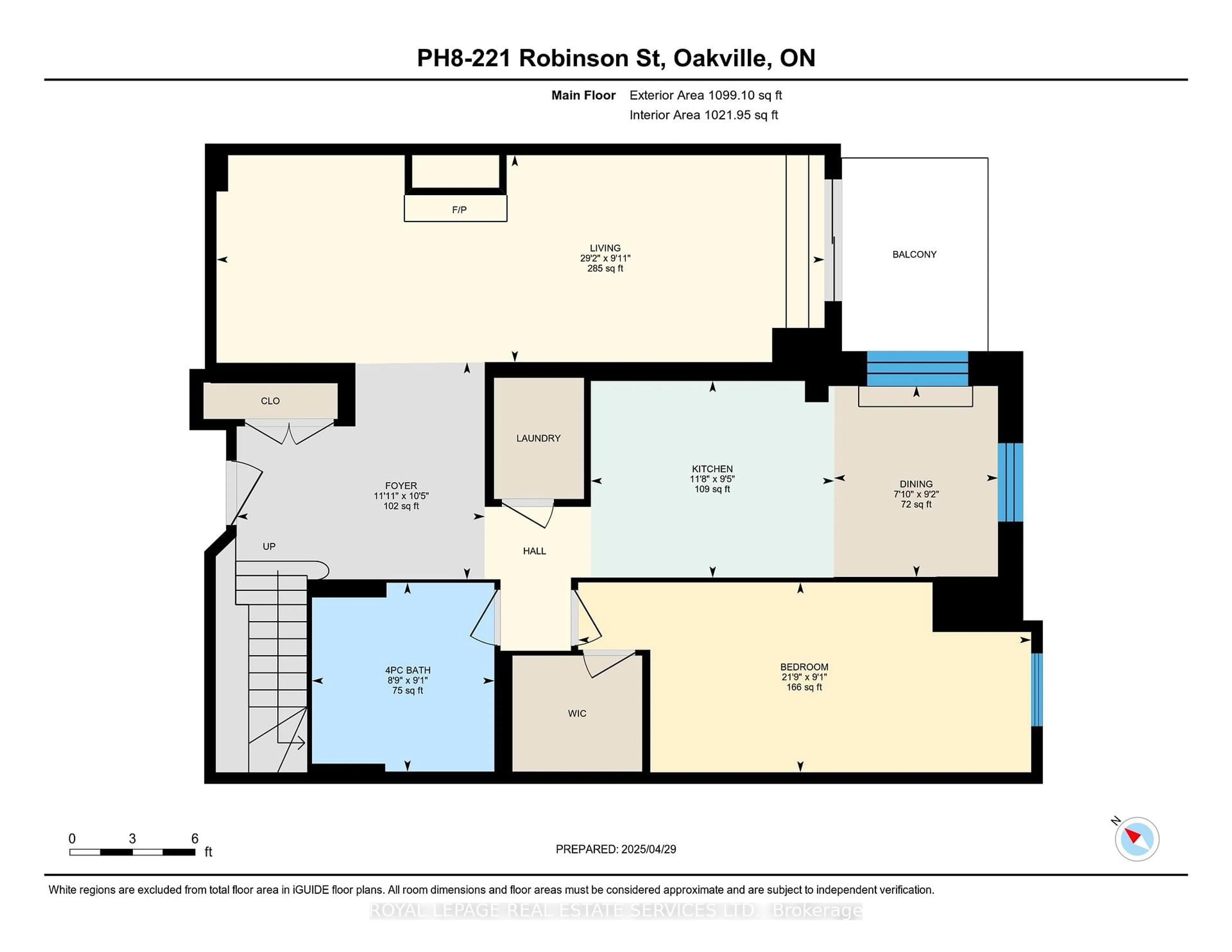 Floor plan for 221 Robinson St #PH8, Oakville Ontario L6J 7N9