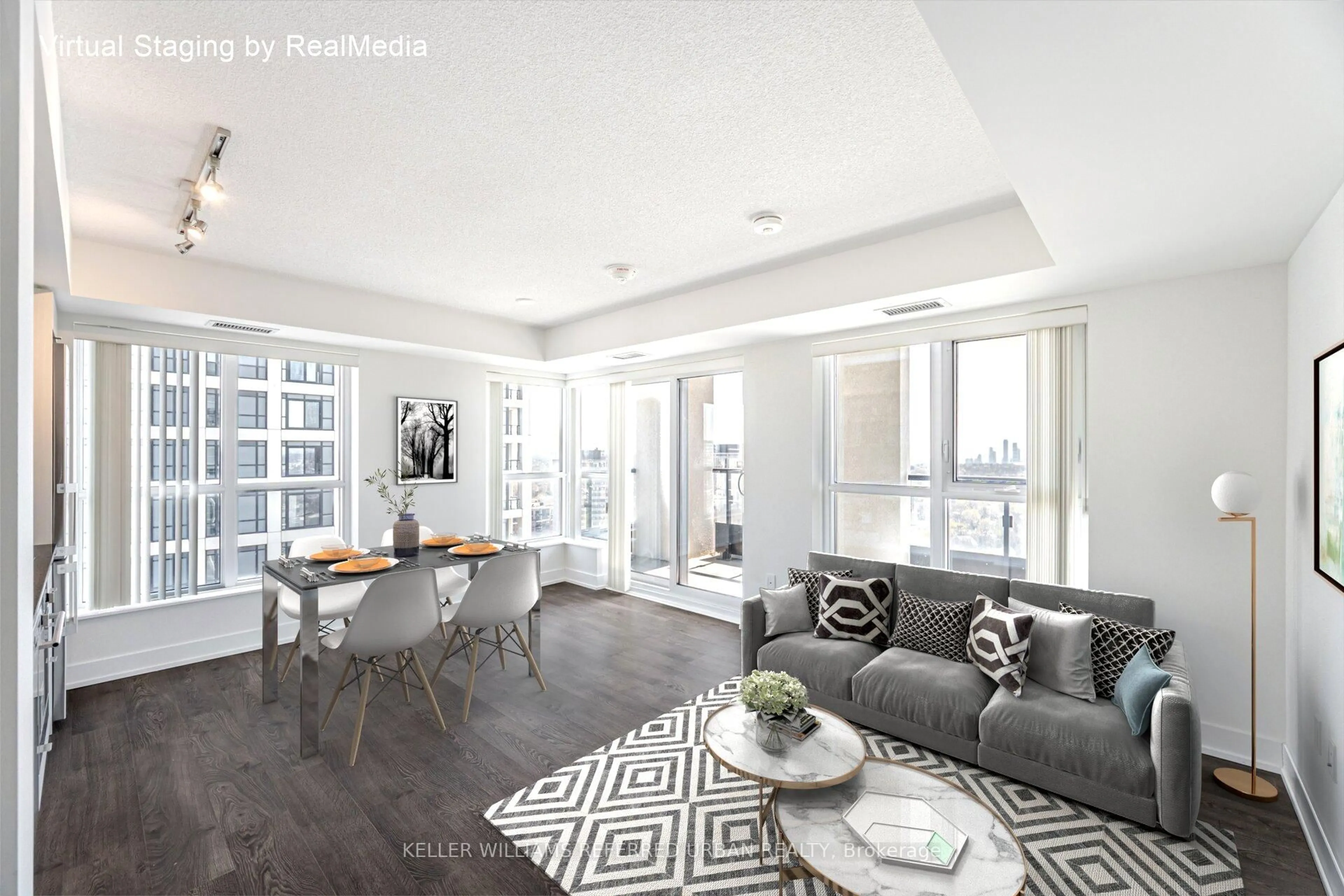 Living room with furniture, unknown for 9 Mabelle Ave #2422, Toronto Ontario M9A 0C9