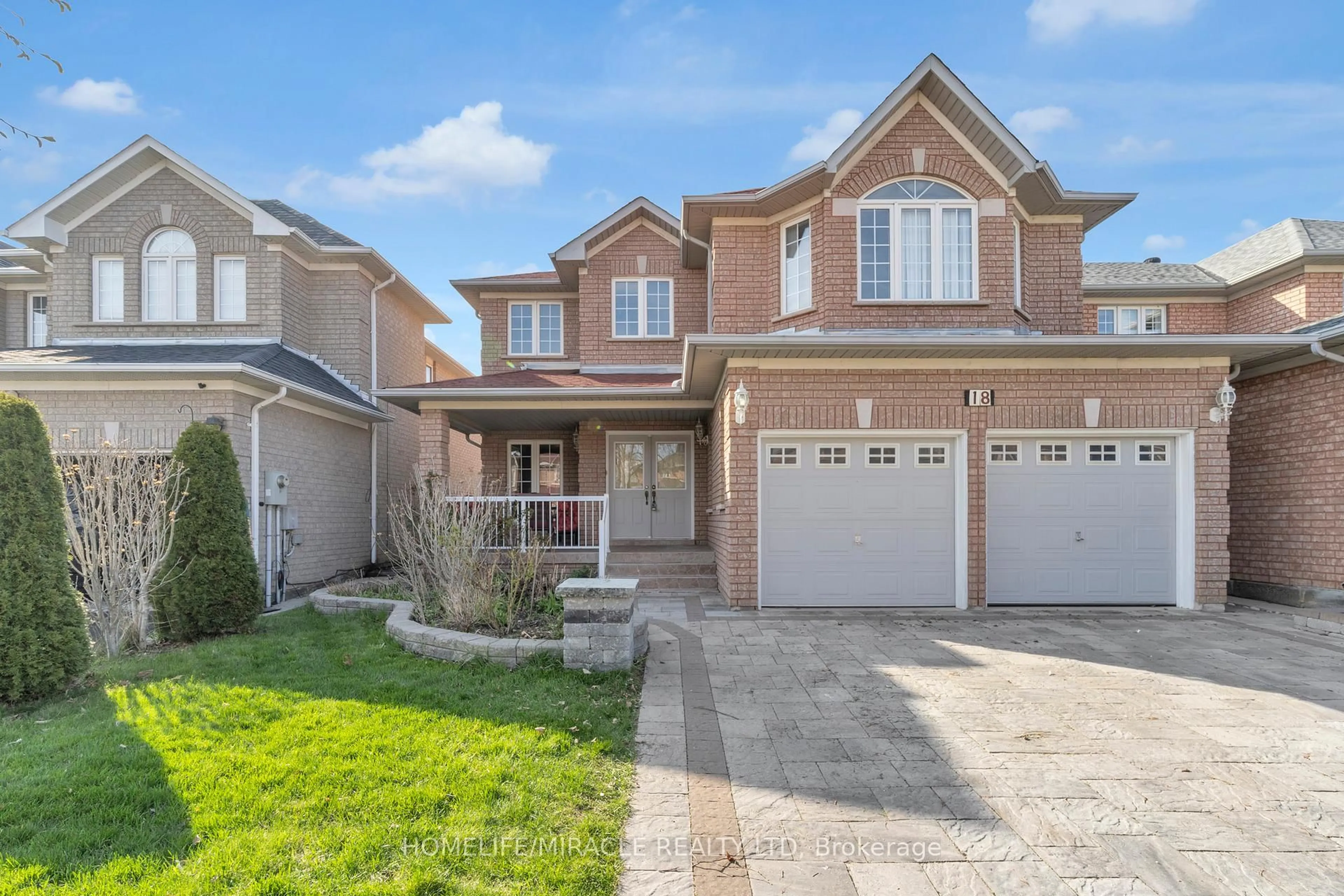 Home with brick exterior material, street for 18 Hartwell Gate, Brampton Ontario L6R 2V3
