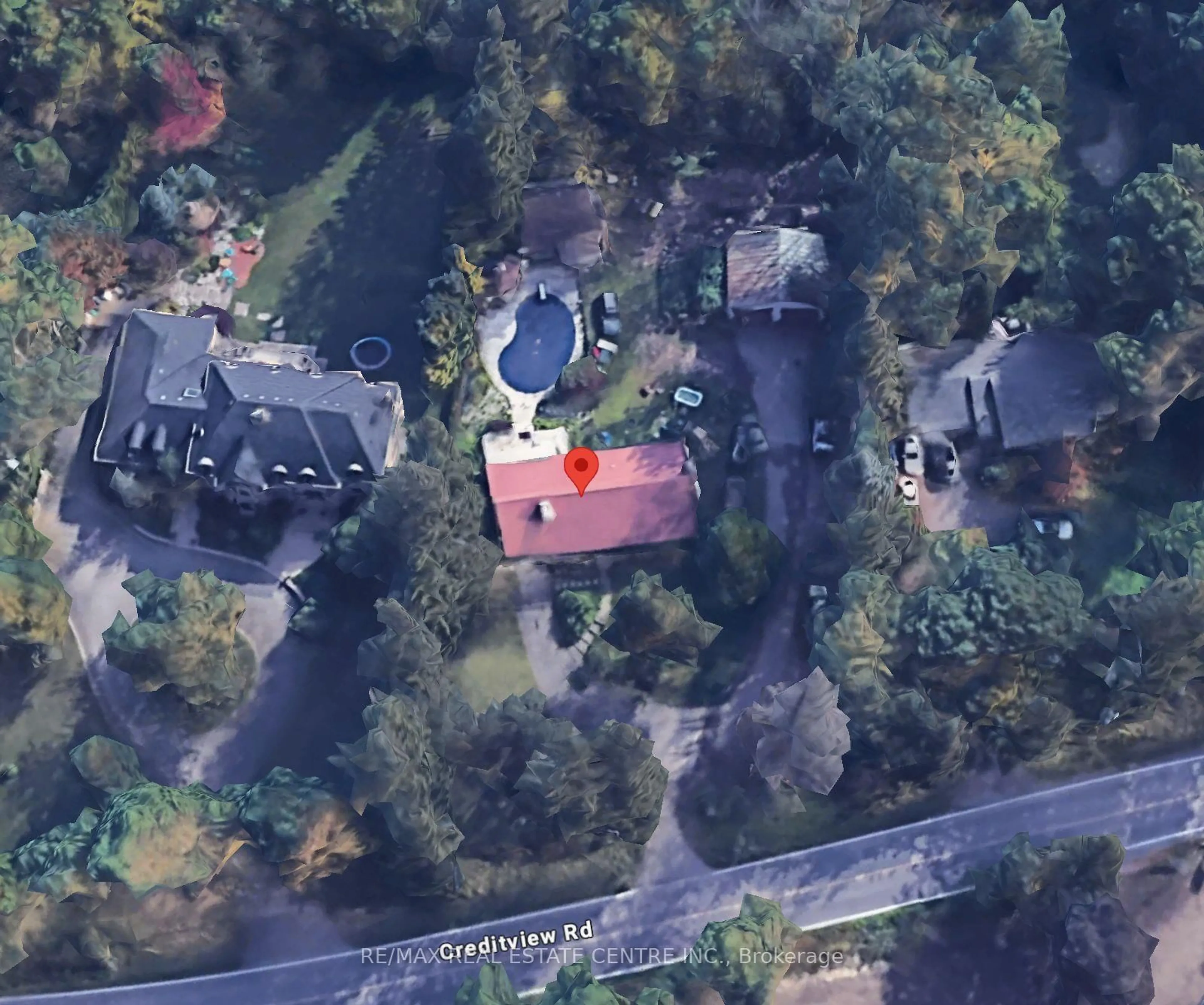 A pic from outside/outdoor area/front of a property/back of a property/a pic from drone, street for 8297 Creditview Rd, Brampton Ontario L6Y 0G7