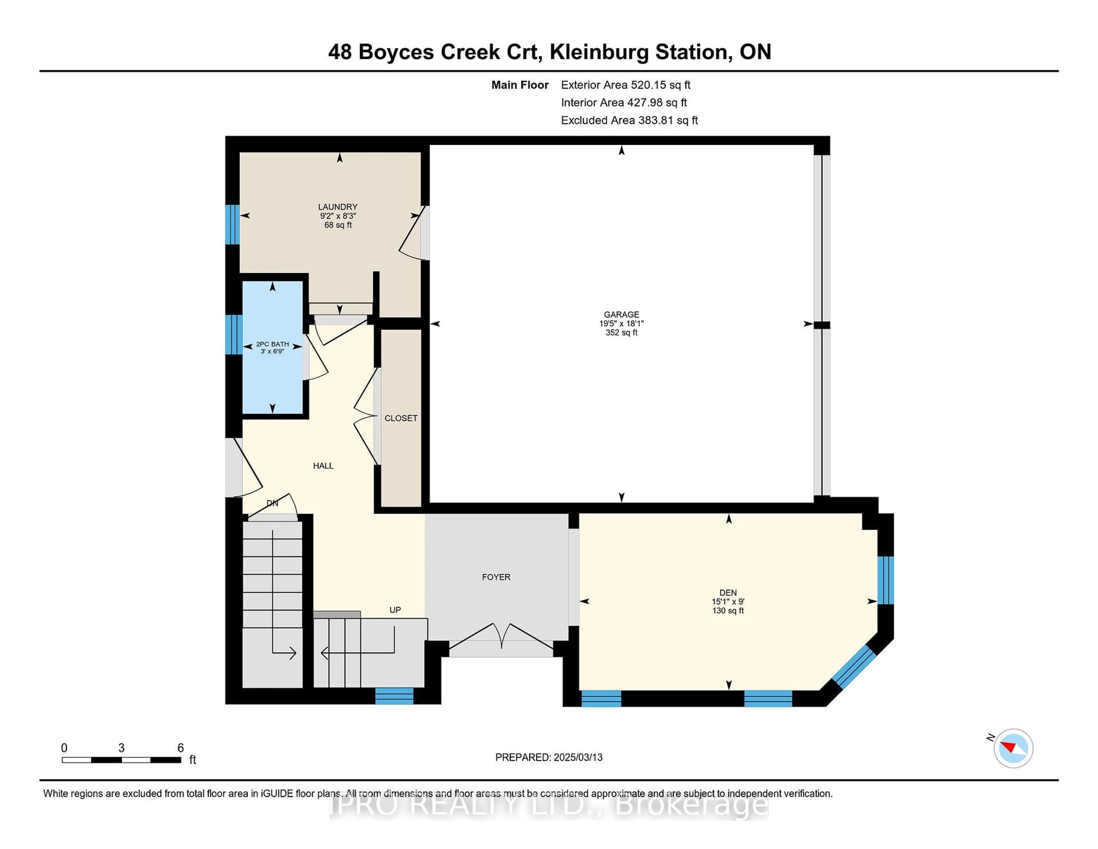 Floor plan for 48 Boyces Creek Crt, Caledon Ontario L7C 3S3