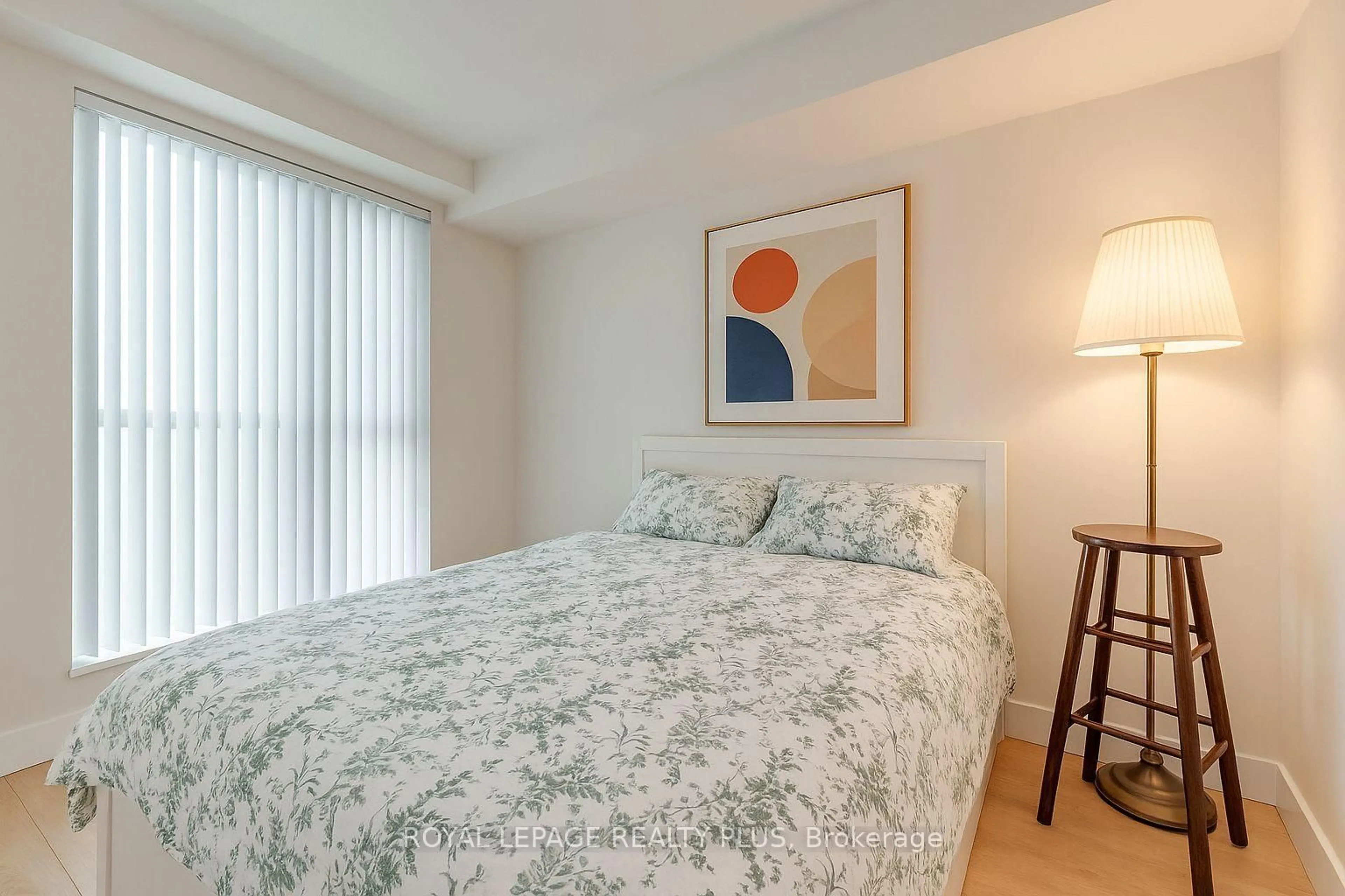 Bedroom with bed, carpet floor for 3 Michael Power Pl #804, Toronto Ontario M9A 0A2