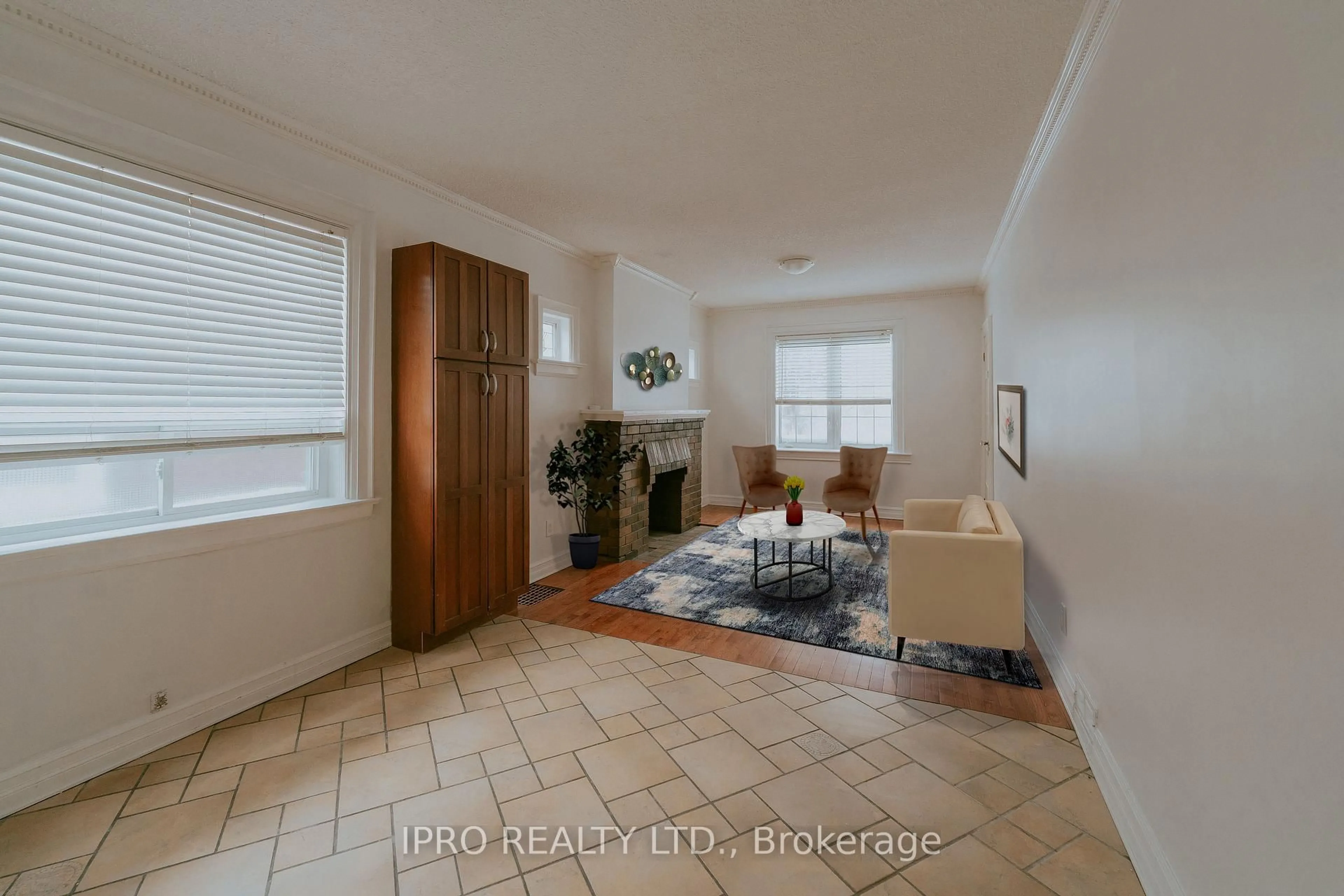 Living room with furniture, ceramic/tile floor for 183 Livingstone Ave, Toronto Ontario M6E 2L9