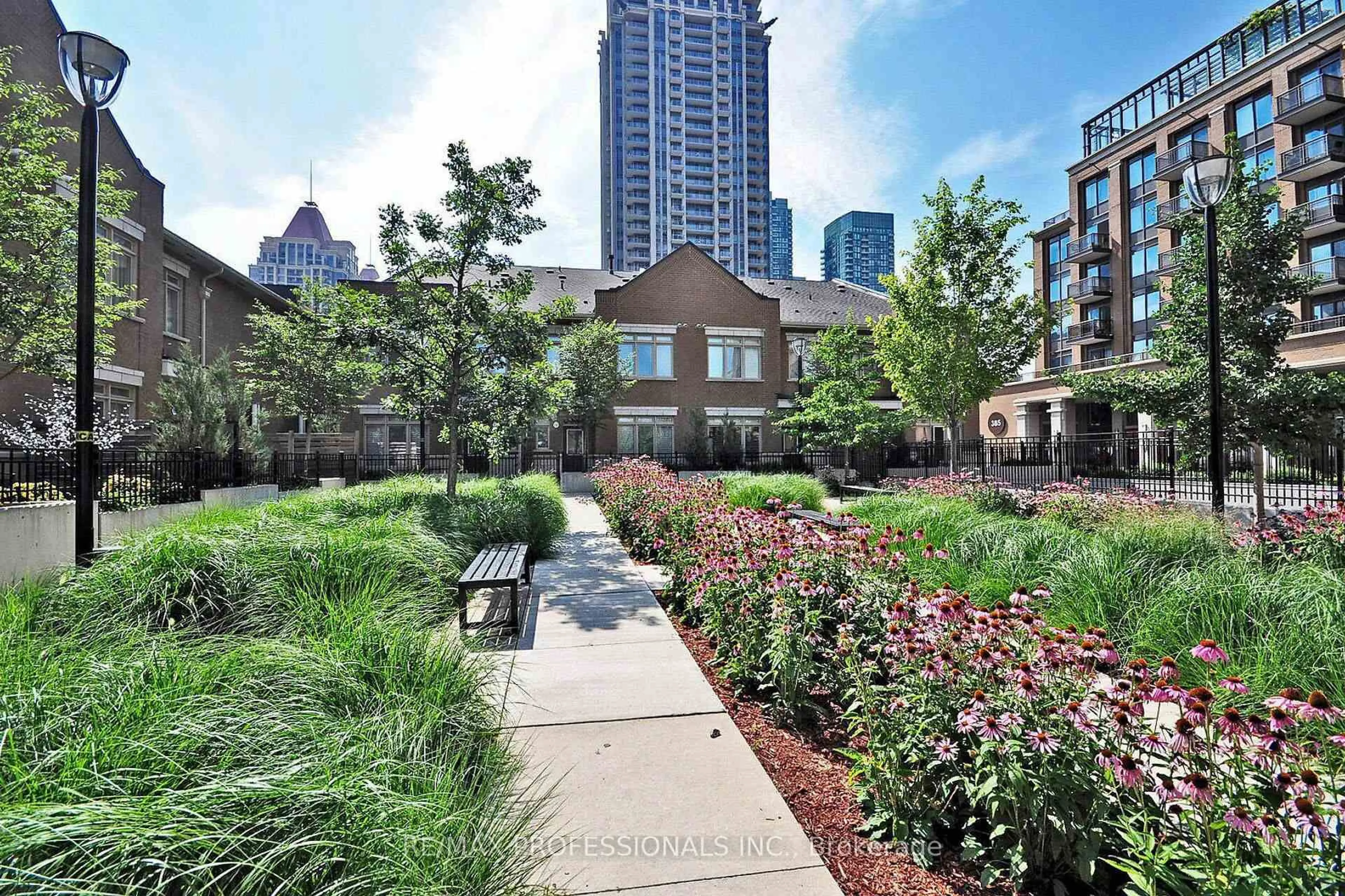 Patio, city buildings view from balcony for 385 Prince Of Wales Dr #2302, Mississauga Ontario L5B 0C6