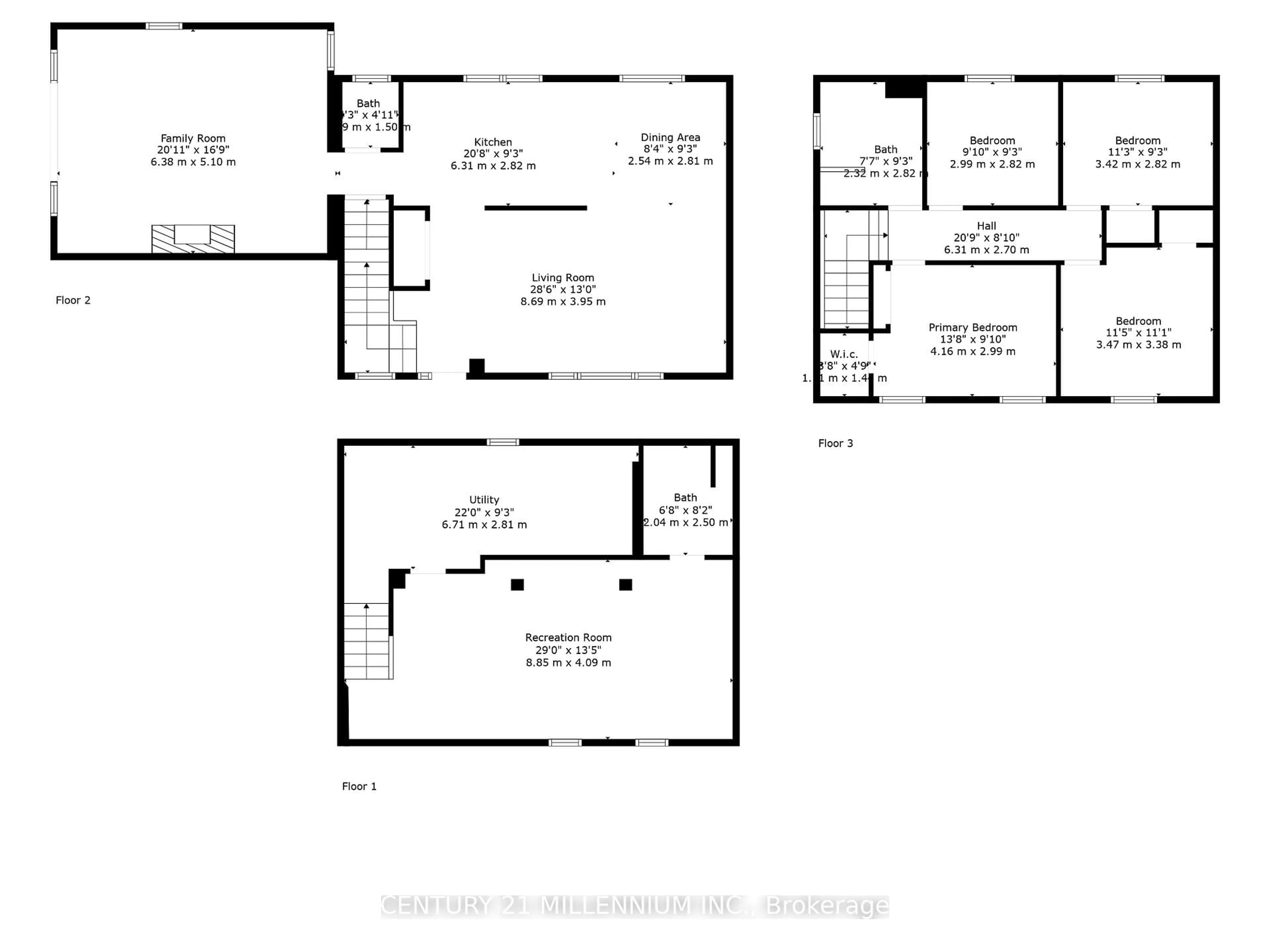 Floor plan for 1 Esplanade Rd, Brampton Ontario L6T 2C6