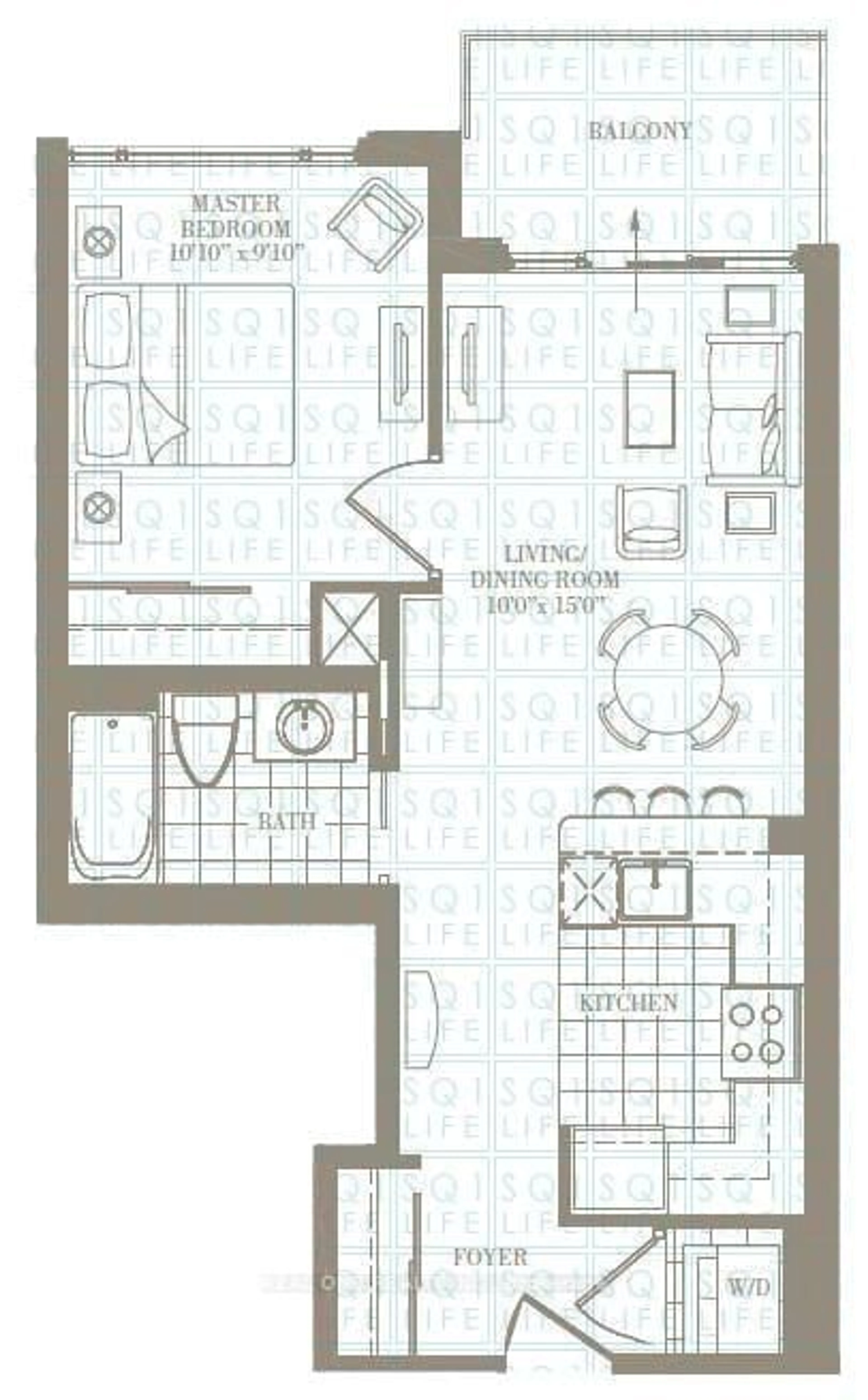 Floor plan for 385 Prince Of Wales Dr #3006, Mississauga Ontario L5B 0C6