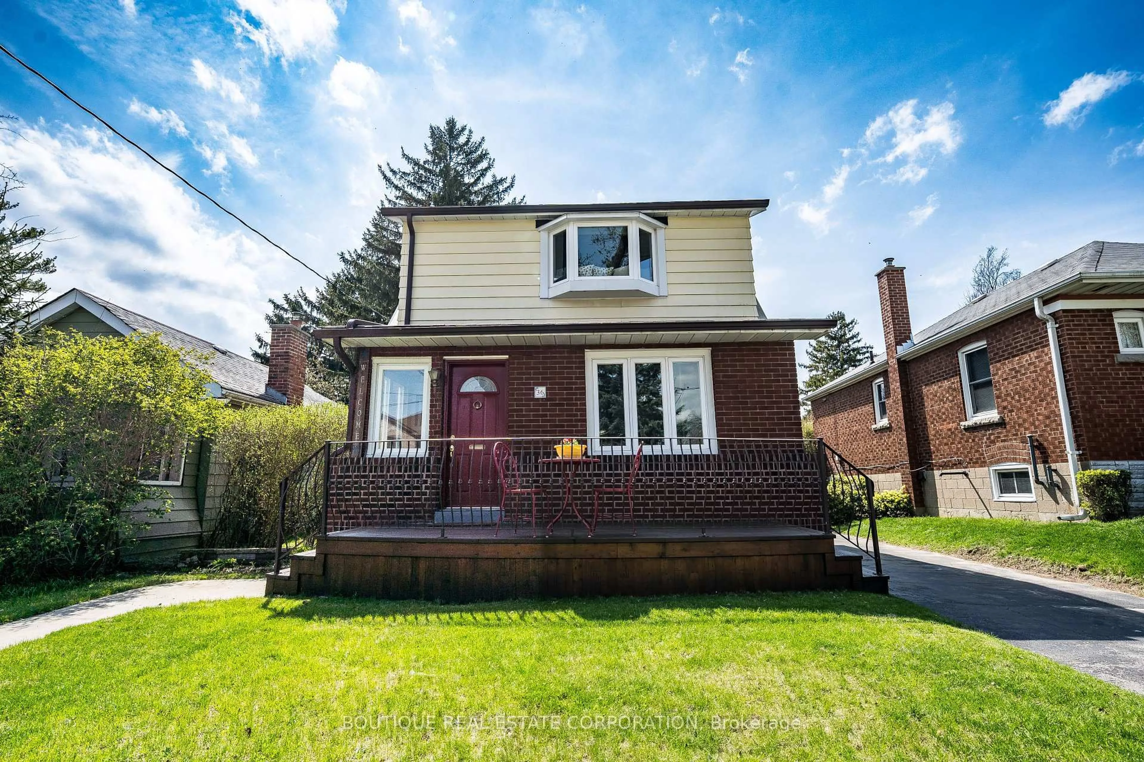 Home with brick exterior material, street for 36 Frances Ave, Toronto Ontario M8Y 3K9
