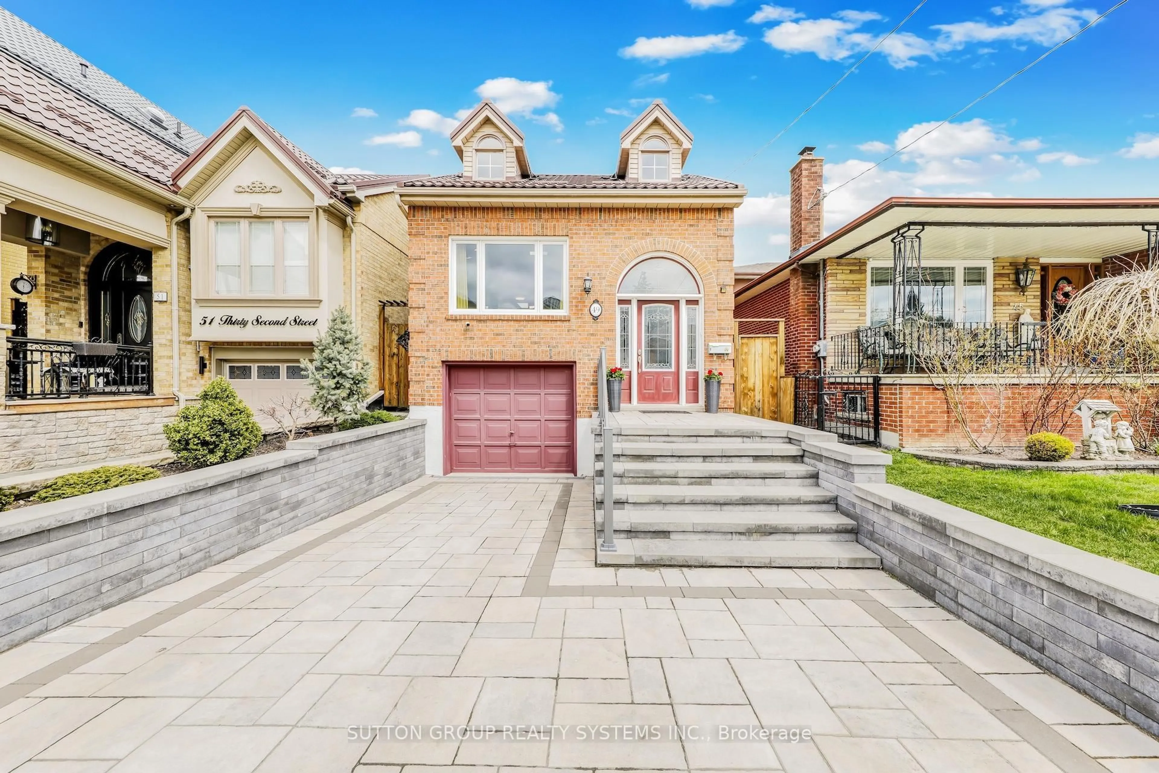 Home with brick exterior material, street for 49 Thirty-Second St, Toronto Ontario M8W 3G3