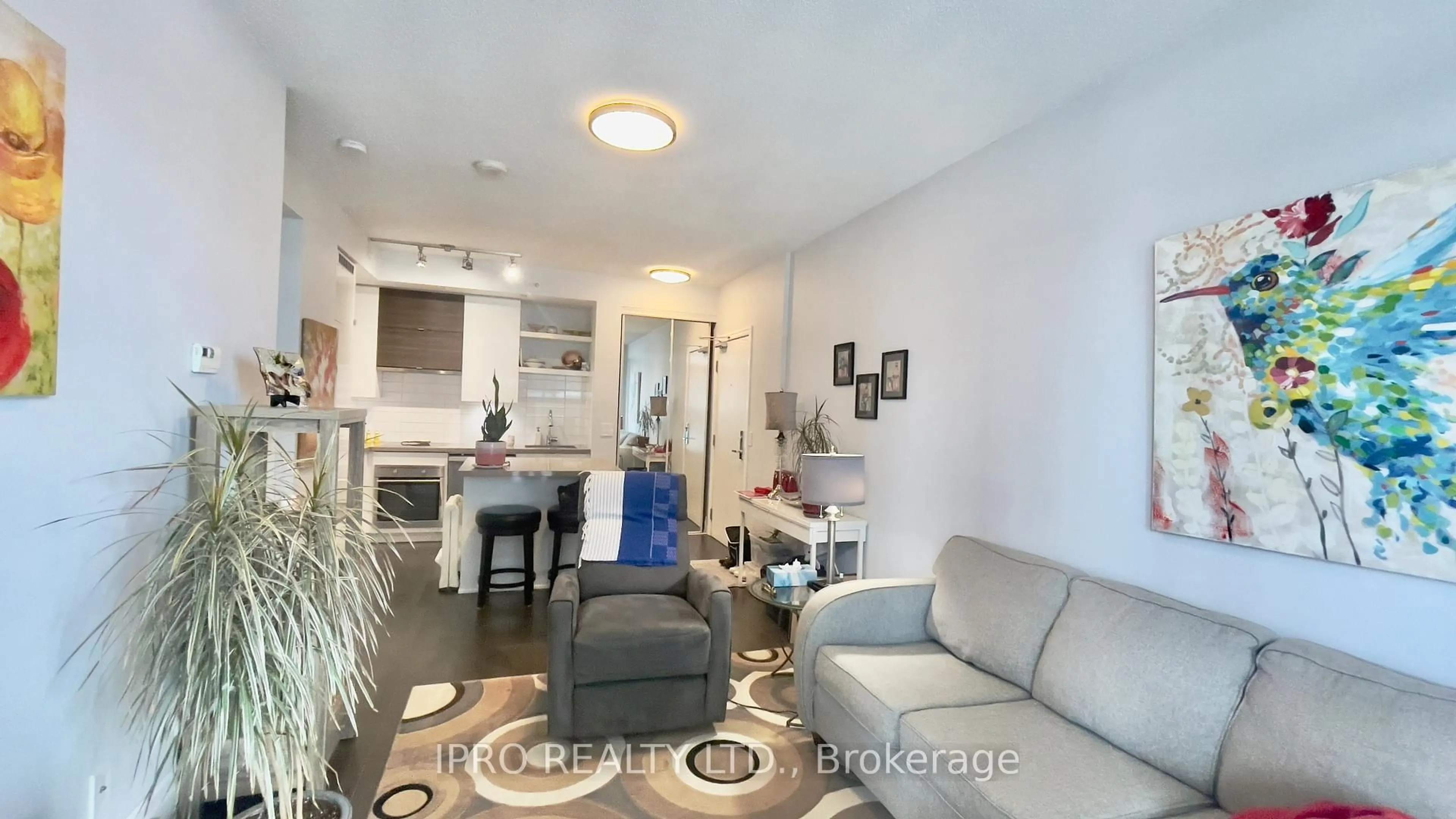 Living room with furniture, unknown for 60 Annie Craig Dr #716, Toronto Ontario M8V 0C5
