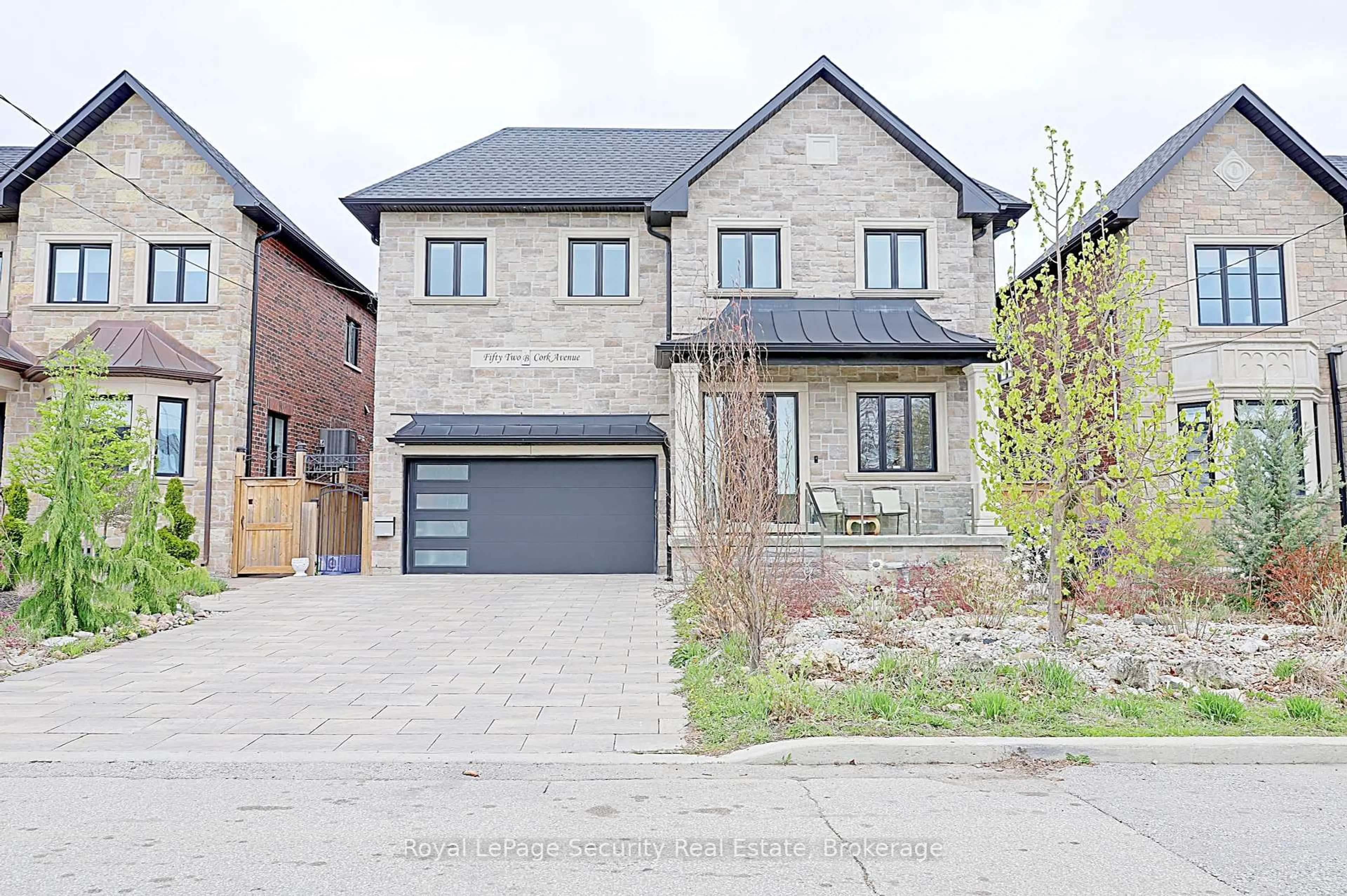 Home with brick exterior material, street for 52B Cork Ave, Toronto Ontario M6B 2X8
