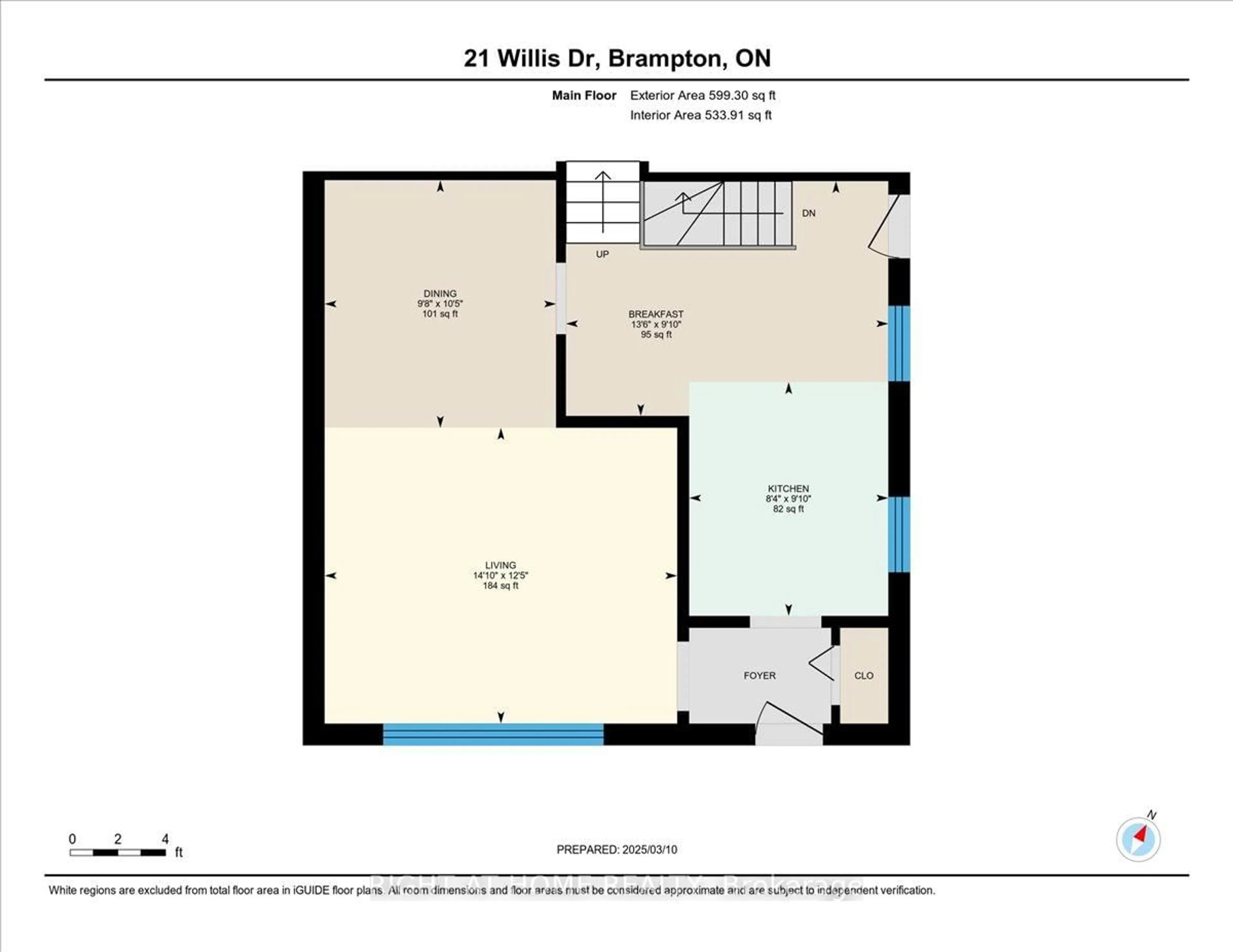 Floor plan for 21 Willis Dr, Brampton Ontario L6W 1A8