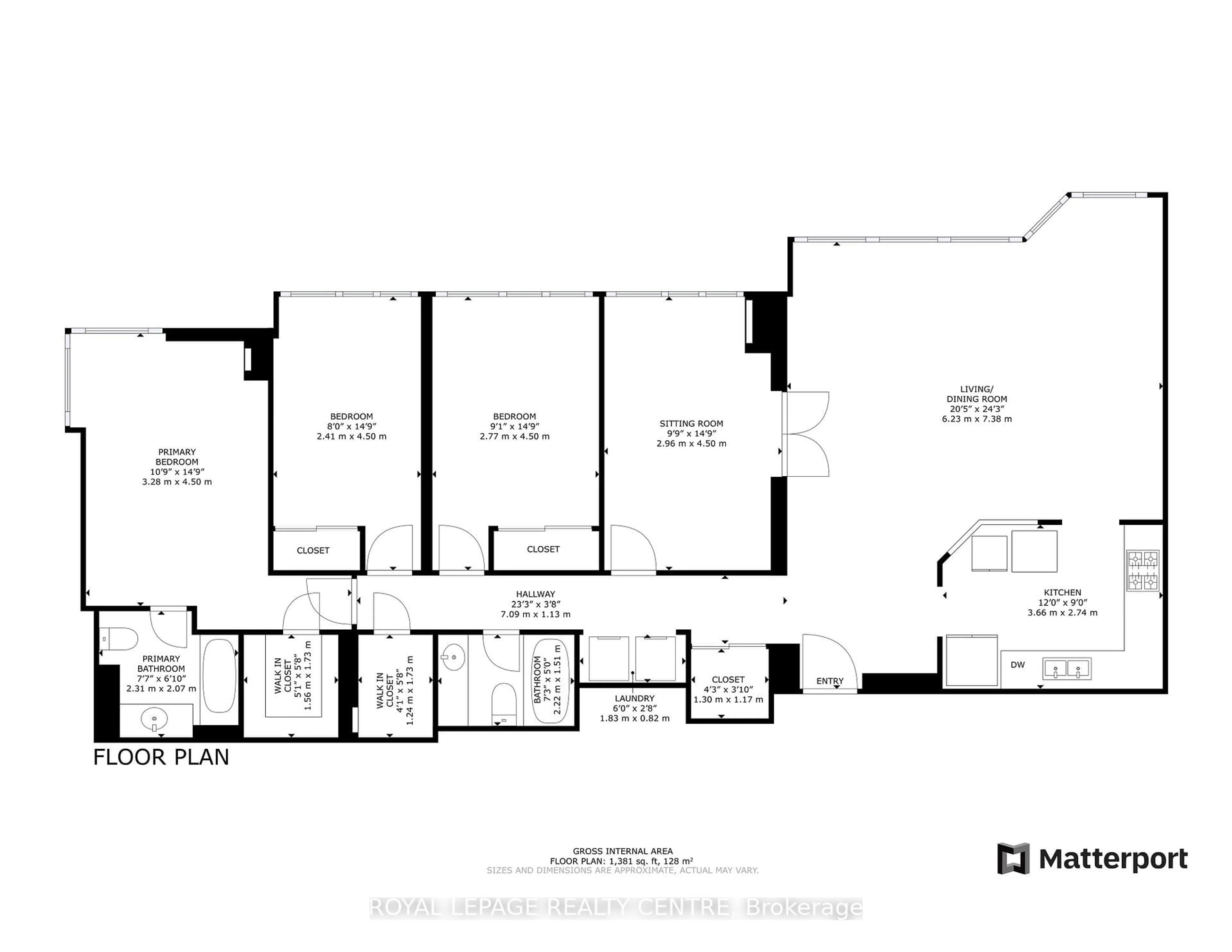 Floor plan for 200 Robert Speck Pkwy #602, Mississauga Ontario L4Z 1S3