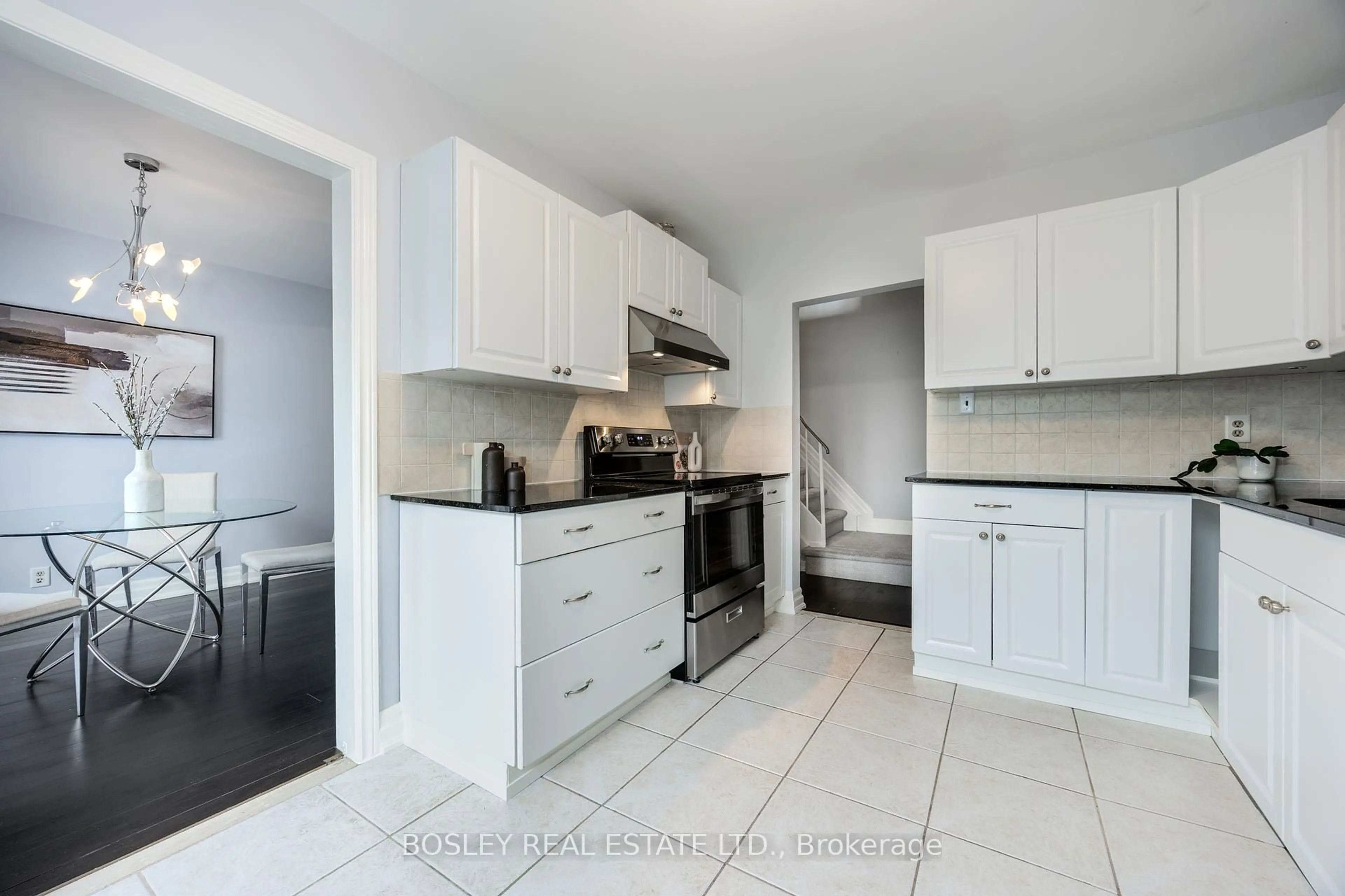 Open concept kitchen, ceramic/tile floor for 4357 Bloor St #16, Toronto Ontario M9C 2A4