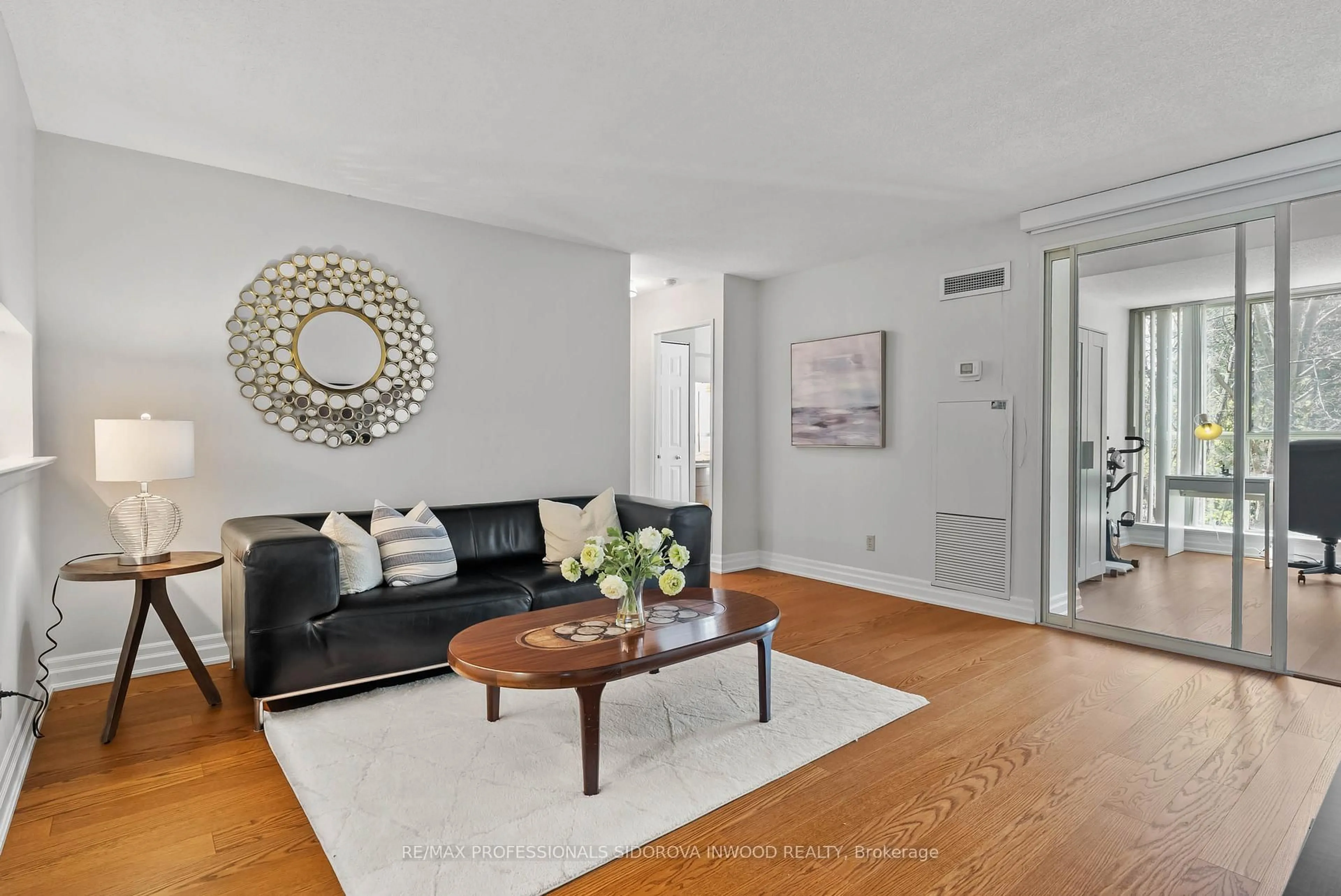 Living room with furniture, unknown for 20 Southport St #321, Toronto Ontario M6S 4Y8