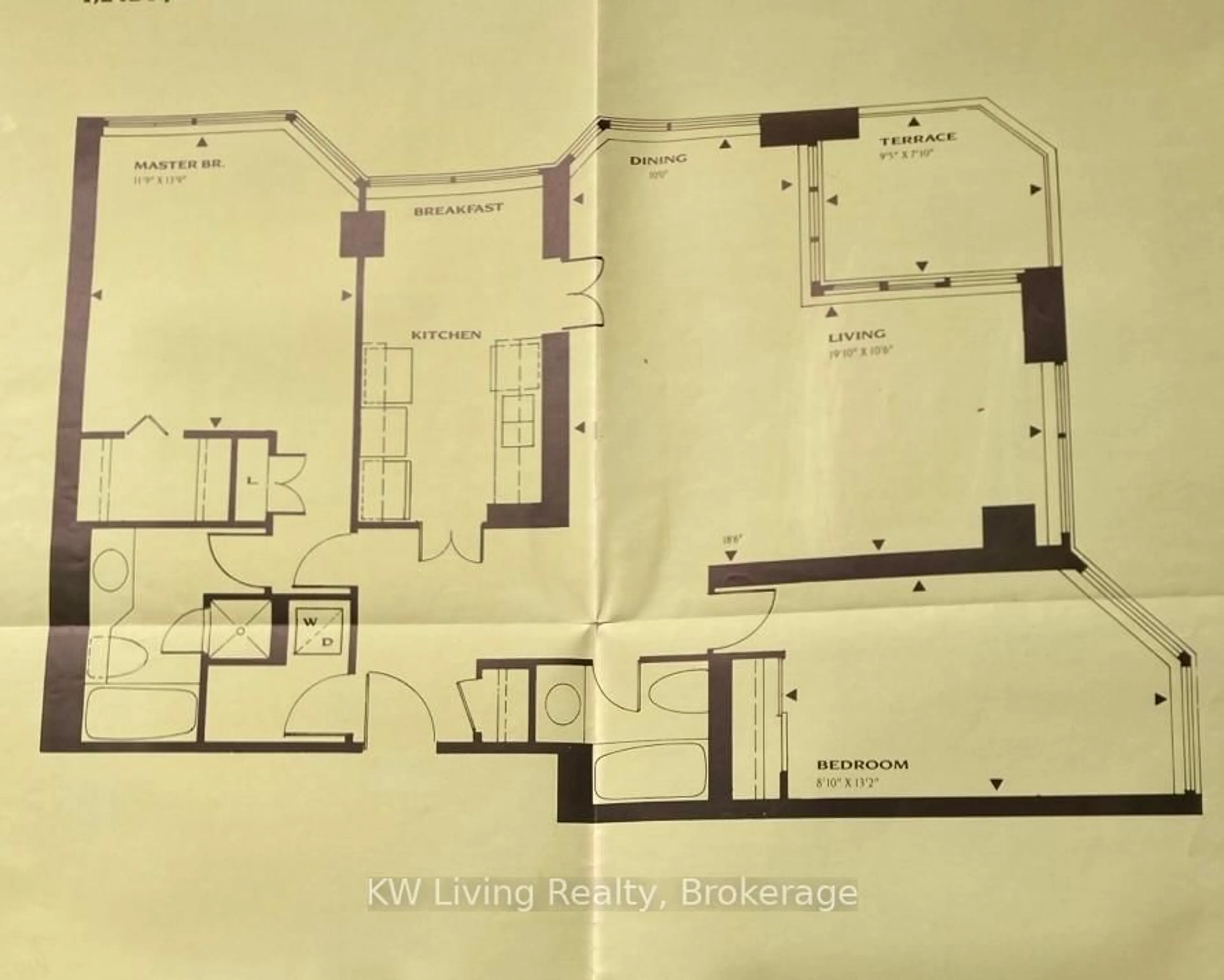 Floor plan for 75 King St #801, Mississauga Ontario L5A 4G5