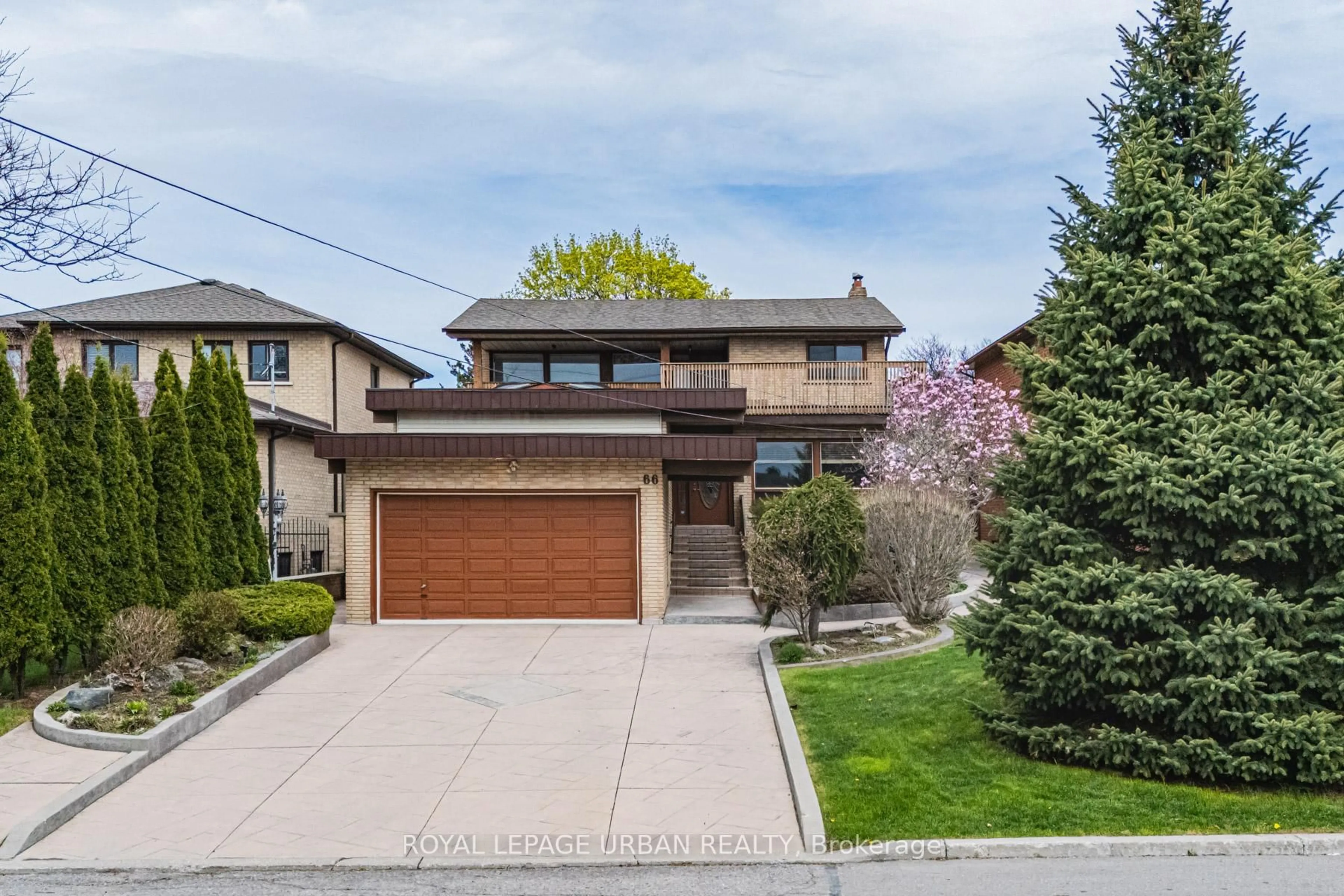 Home with brick exterior material, street for 66 Aura Lea Blvd, Toronto Ontario M9M 1K5