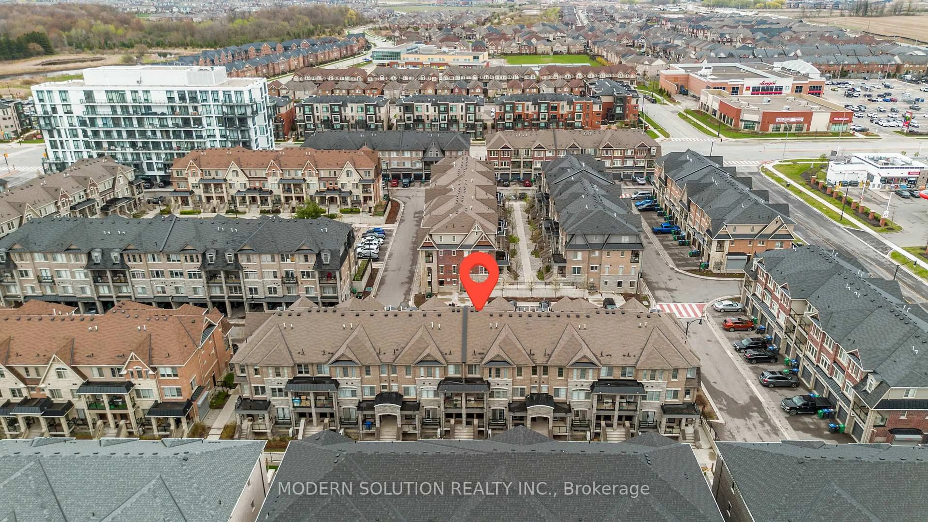 A pic from outside/outdoor area/front of a property/back of a property/a pic from drone, city buildings view from balcony for 200 Veterans Dr #22, Brampton Ontario L7A 4S6
