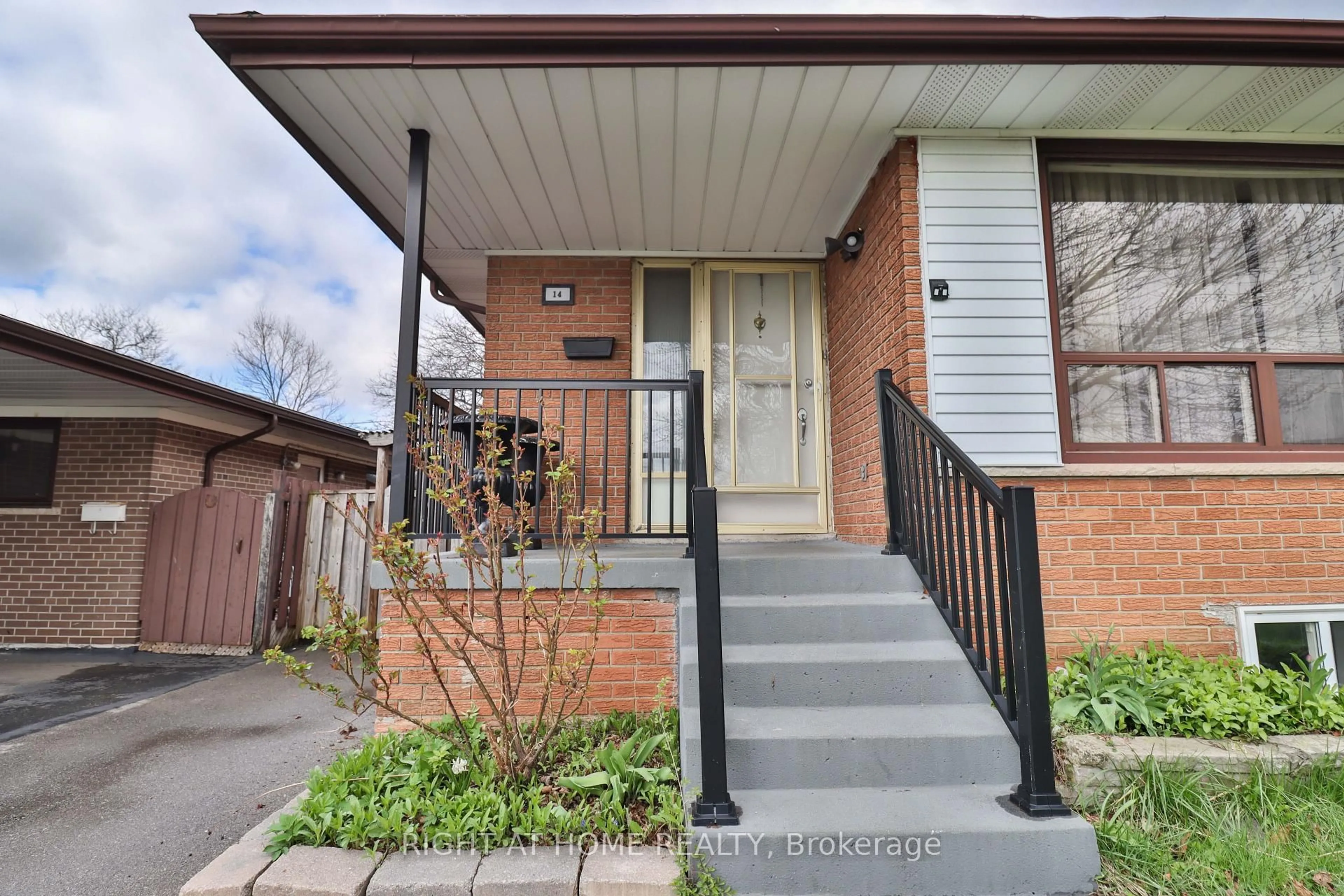Home with brick exterior material, street for 14 Midden Cres, Toronto Ontario M9R 3L8
