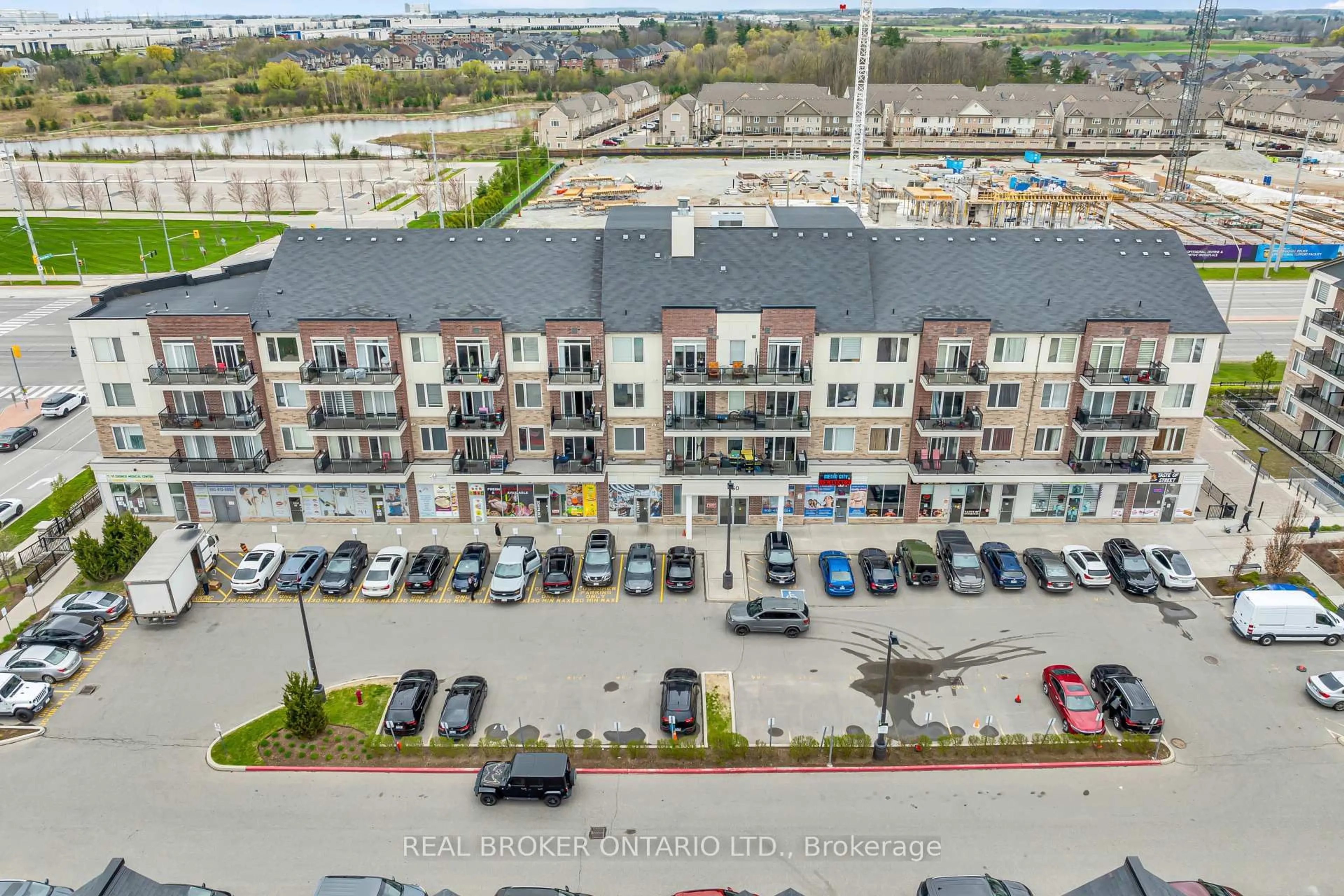 A pic from outside/outdoor area/front of a property/back of a property/a pic from drone, city buildings view from balcony for 50 Sky Harbour Dr #219, Brampton Ontario L7A 0A1