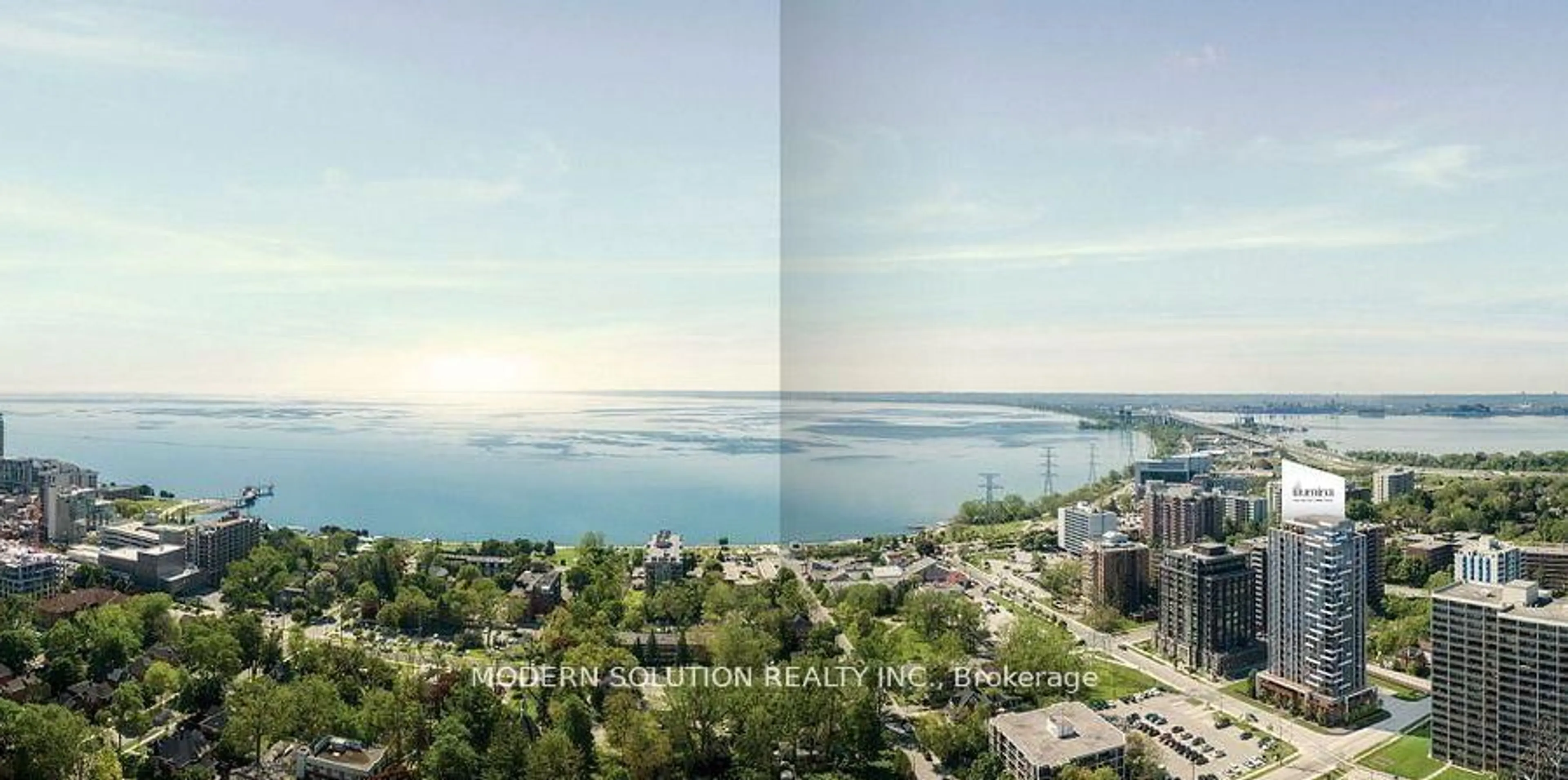 A pic from outside/outdoor area/front of a property/back of a property/a pic from drone, water/lake/river/ocean view for 500 Brock Ave #1106, Burlington Ontario L7S 0A5