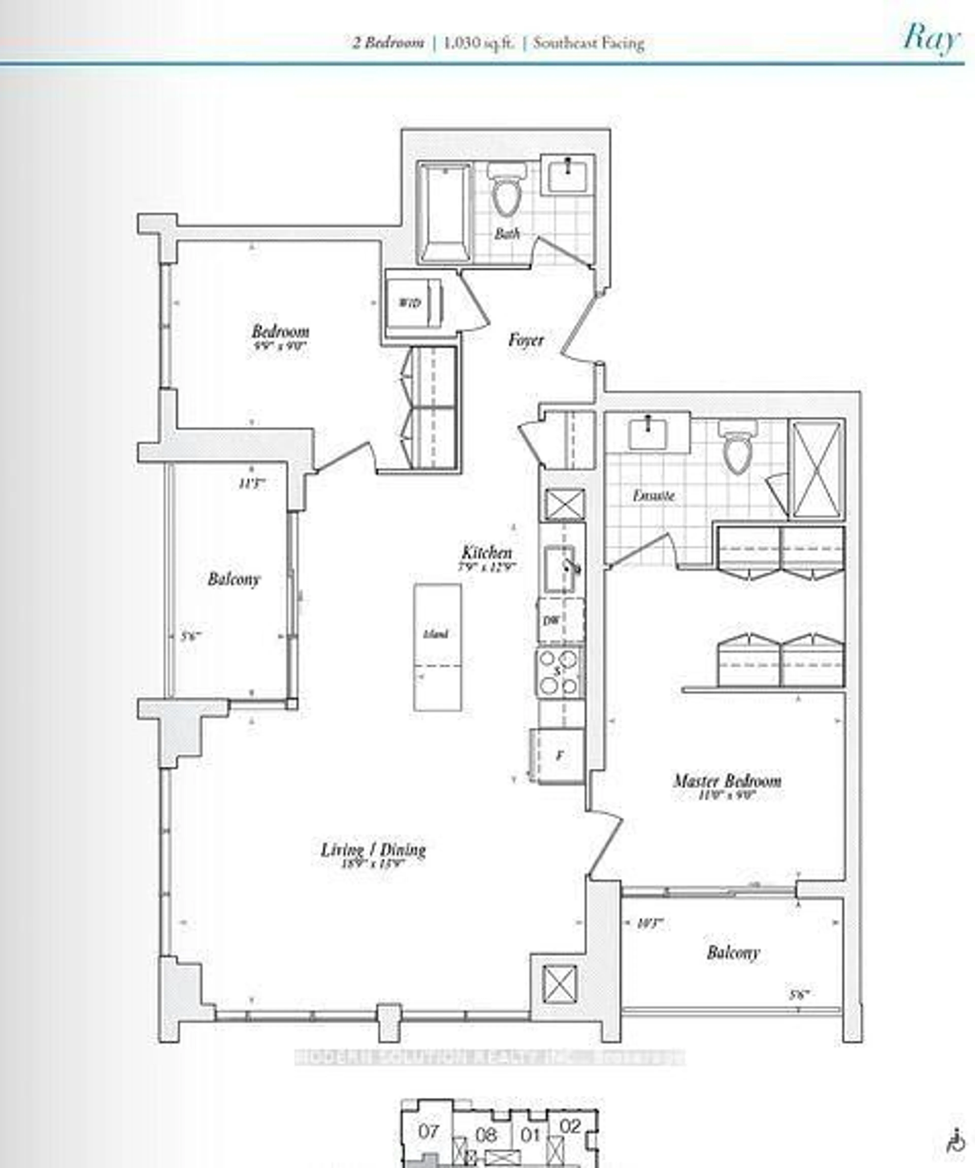 Floor plan for 500 Brock Ave #1106, Burlington Ontario L7S 0A5