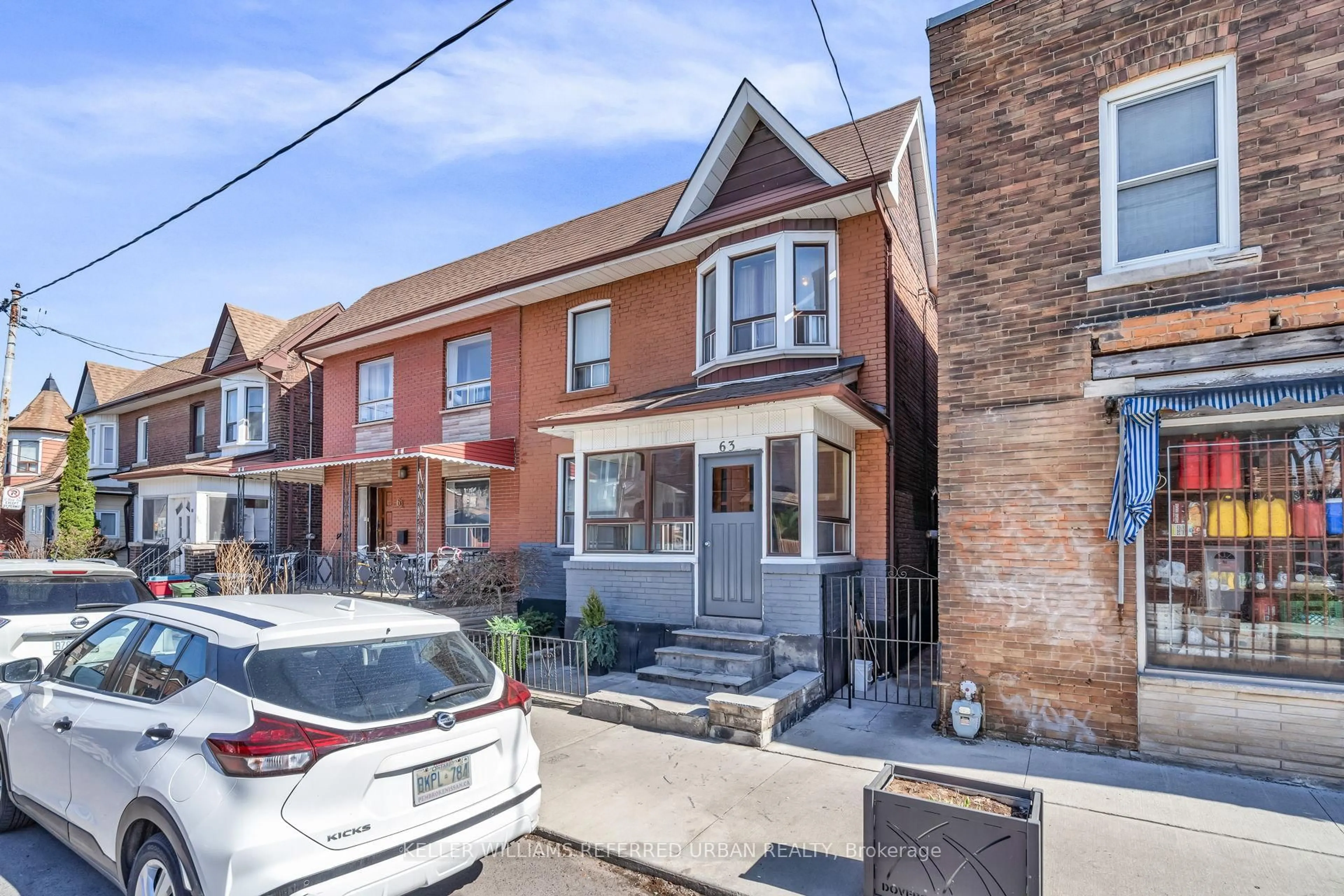 Home with brick exterior material, street for 63 Hallam St, Toronto Ontario M6H 1W5