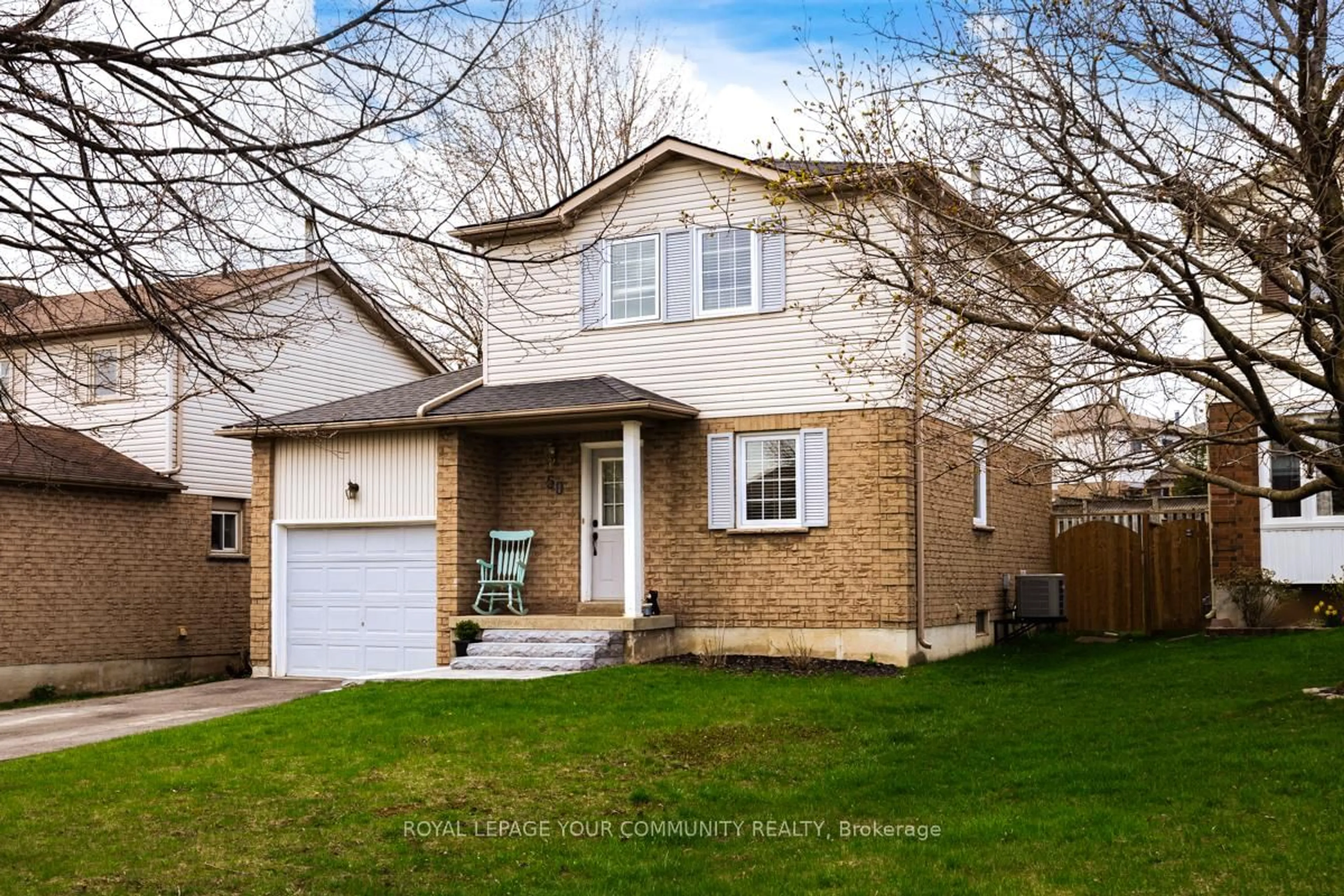 Home with vinyl exterior material, street for 50 Fieldgate Dr, Orangeville Ontario L9W 4R9