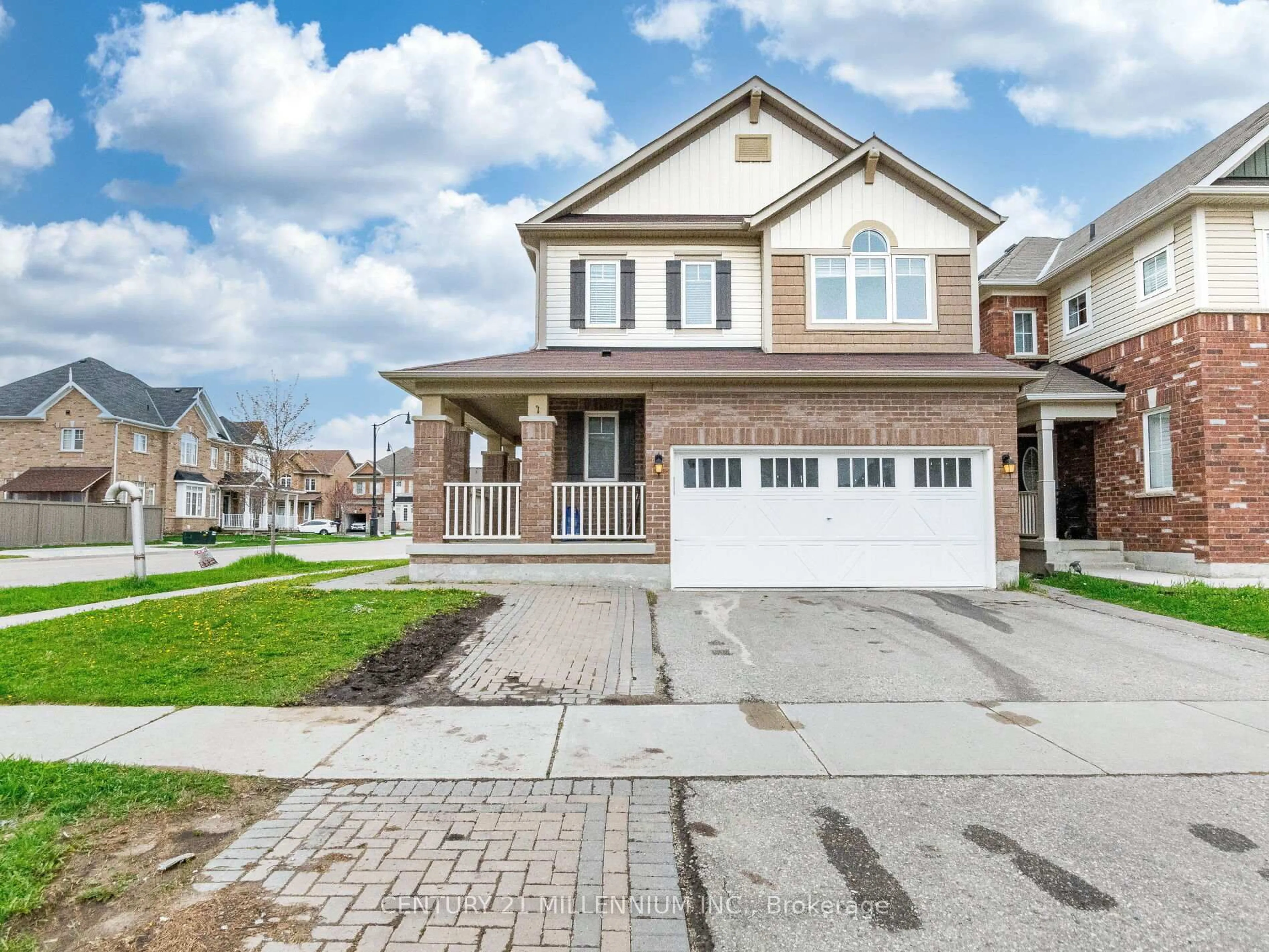 Home with brick exterior material, street for 347 Robert Parkinson Dr, Brampton Ontario L7A 4C6
