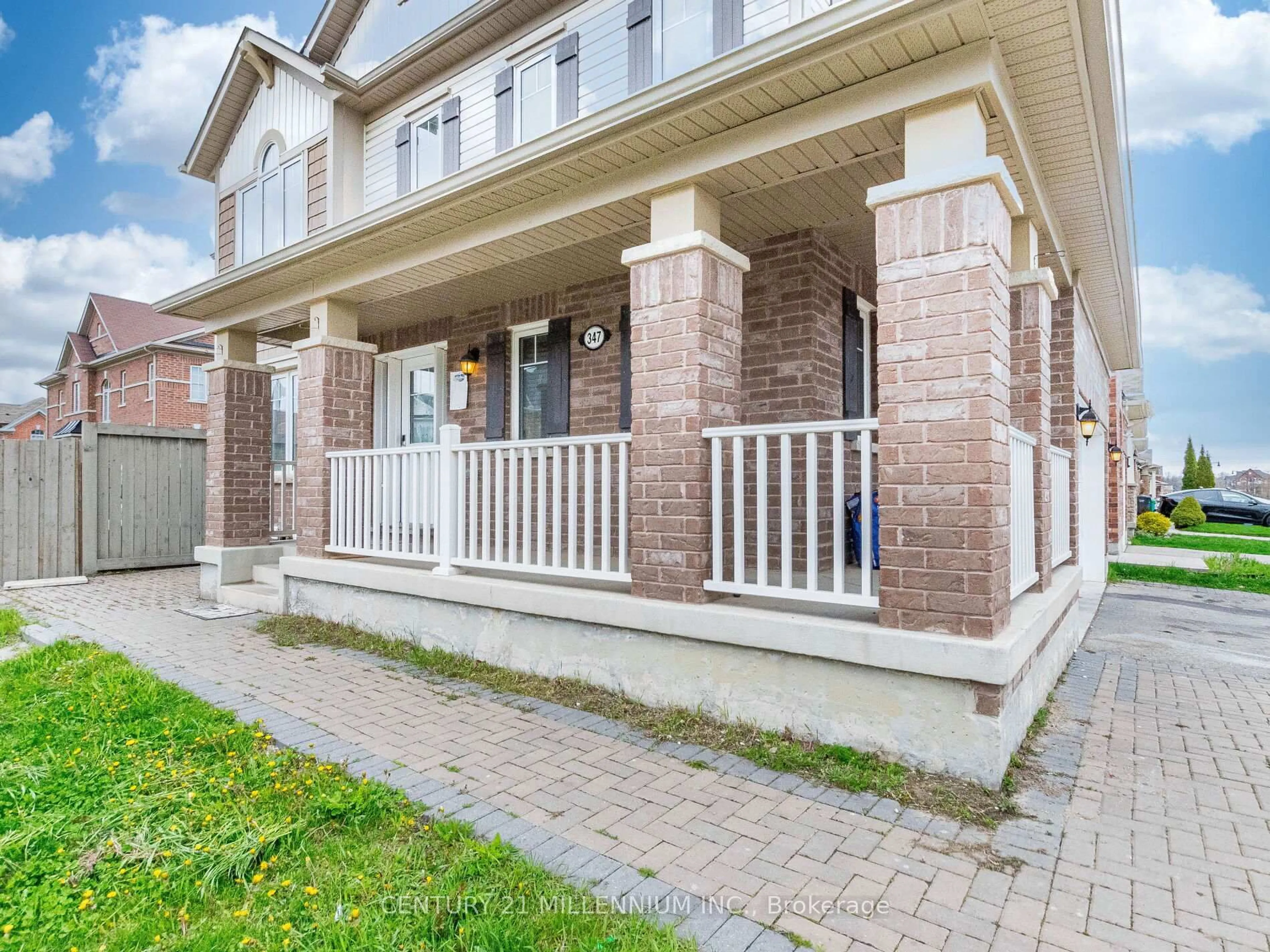 Home with brick exterior material, street for 347 Robert Parkinson Dr, Brampton Ontario L7A 4C6