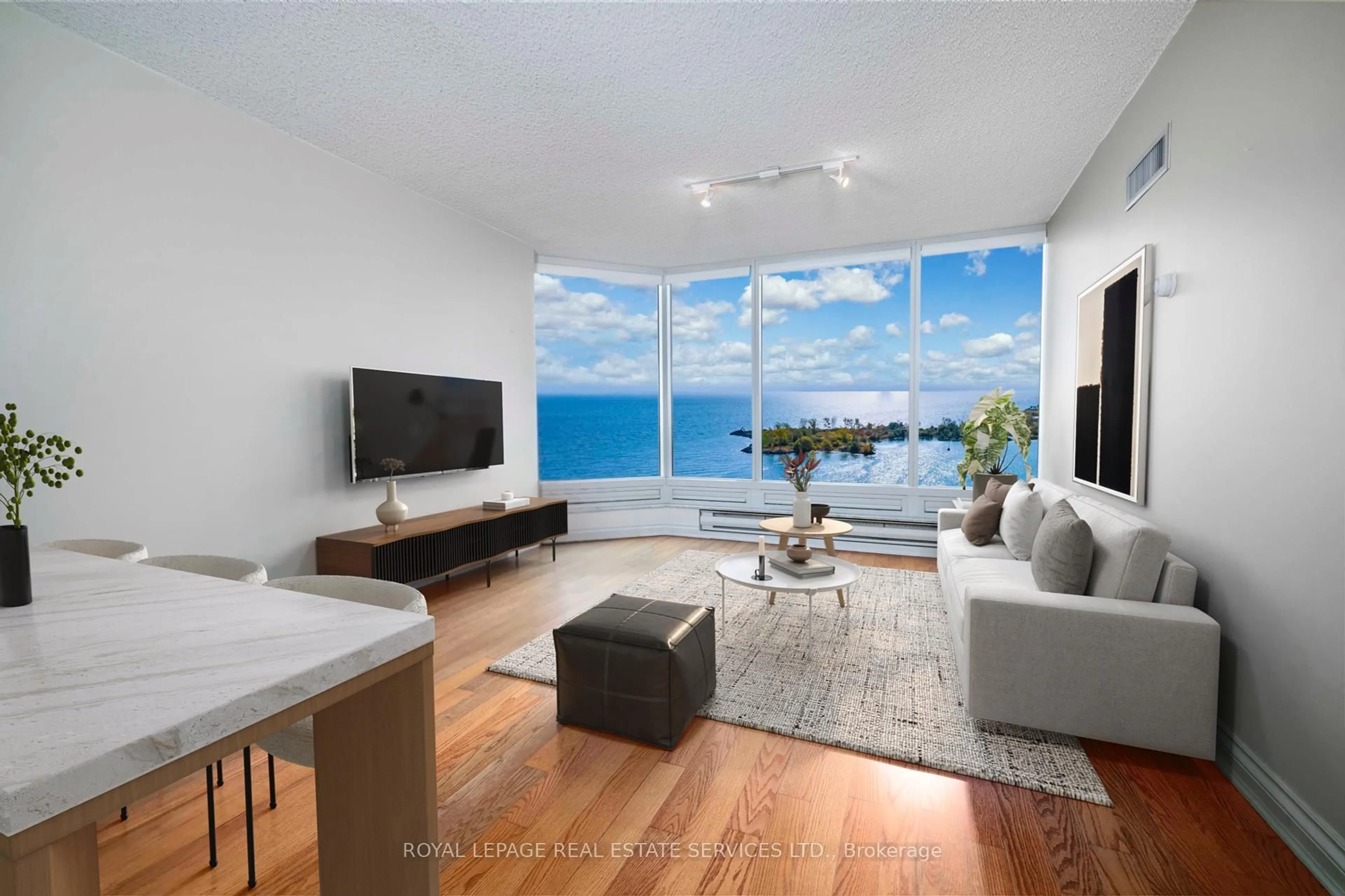 Living room with furniture, unknown for 1 Palace Pier Crt #2104, Toronto Ontario M8V 3W9