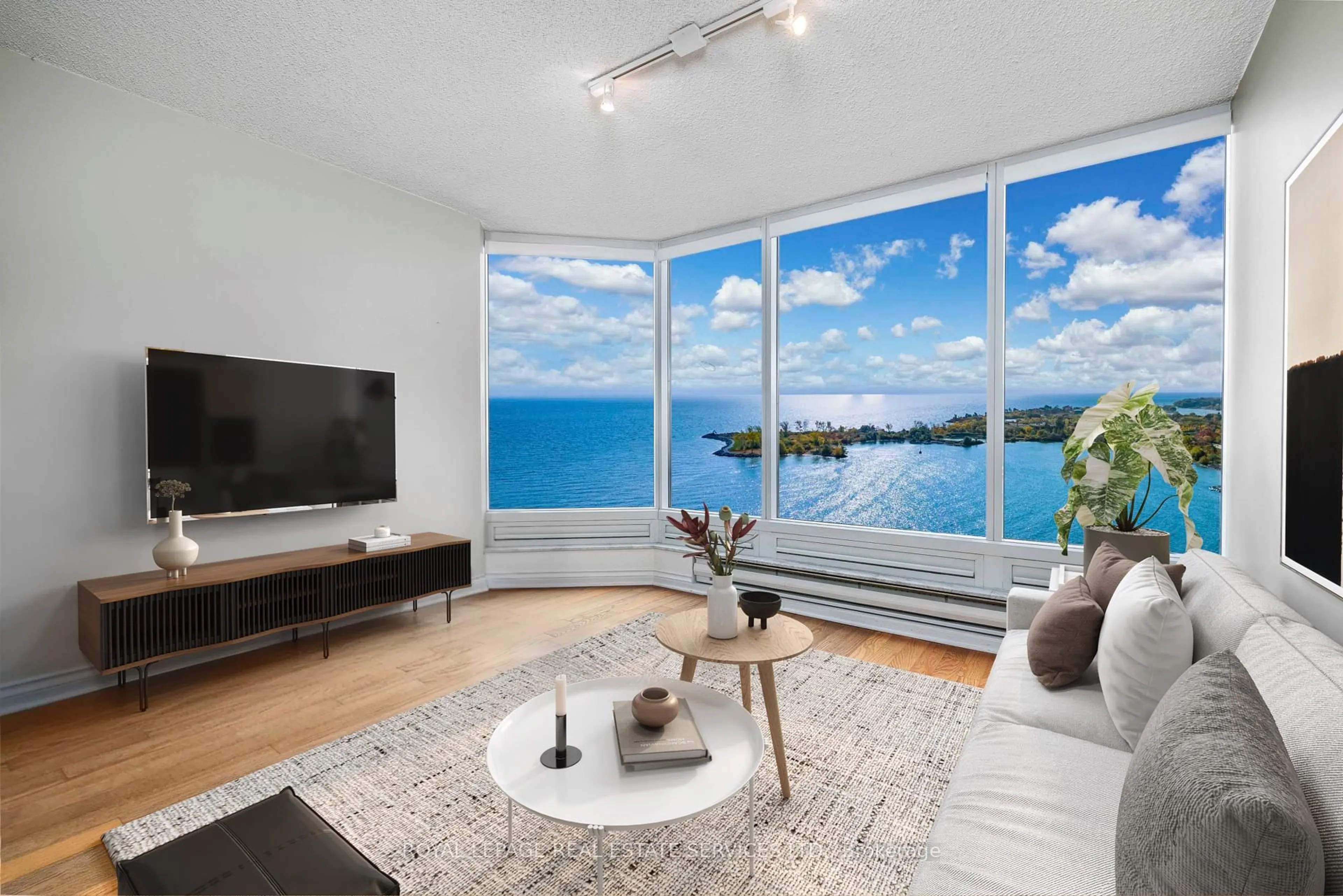 Living room with furniture, unknown for 1 Palace Pier Crt #2104, Toronto Ontario M8V 3W9