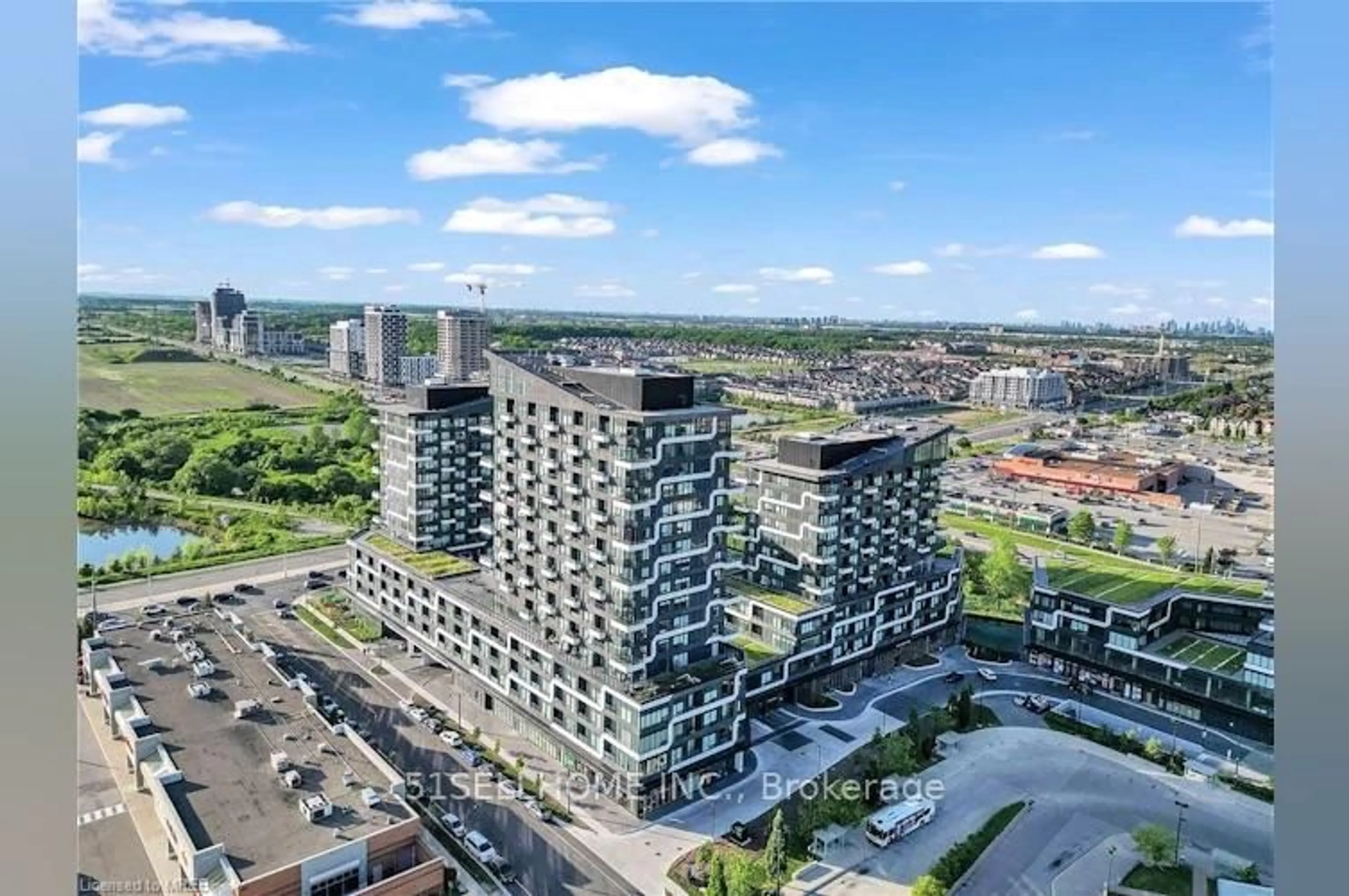 A pic from outside/outdoor area/front of a property/back of a property/a pic from drone, city buildings view from balcony for 2481 Taunton Rd #365, Oakville Ontario L6H 3R7