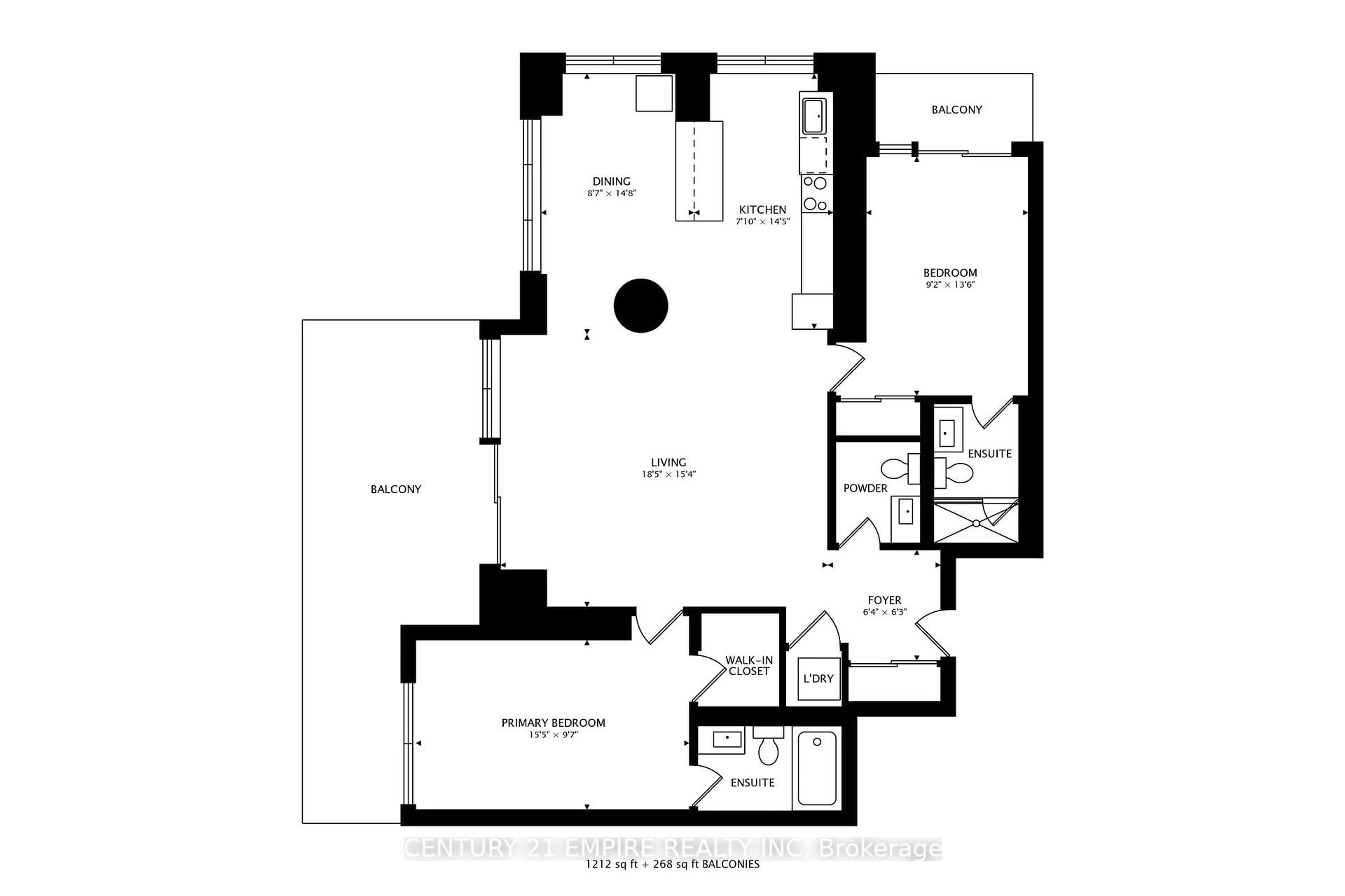 Floor plan for 36 Park Lawn Rd #203, Toronto Ontario M8V 0E5