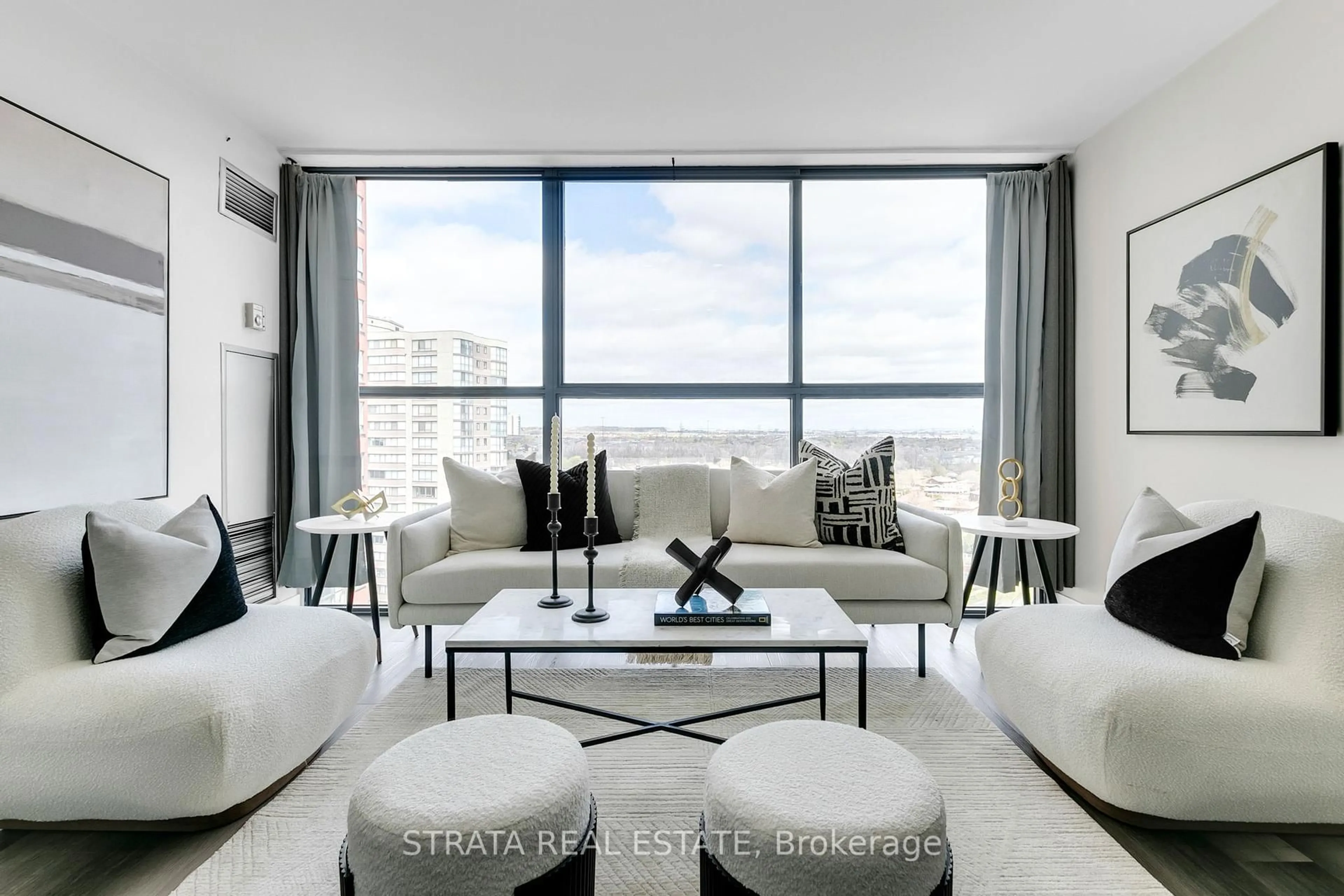 Living room with furniture, unknown for 4185 Shipp Dr #1513, Mississauga Ontario L4Z 2Y8