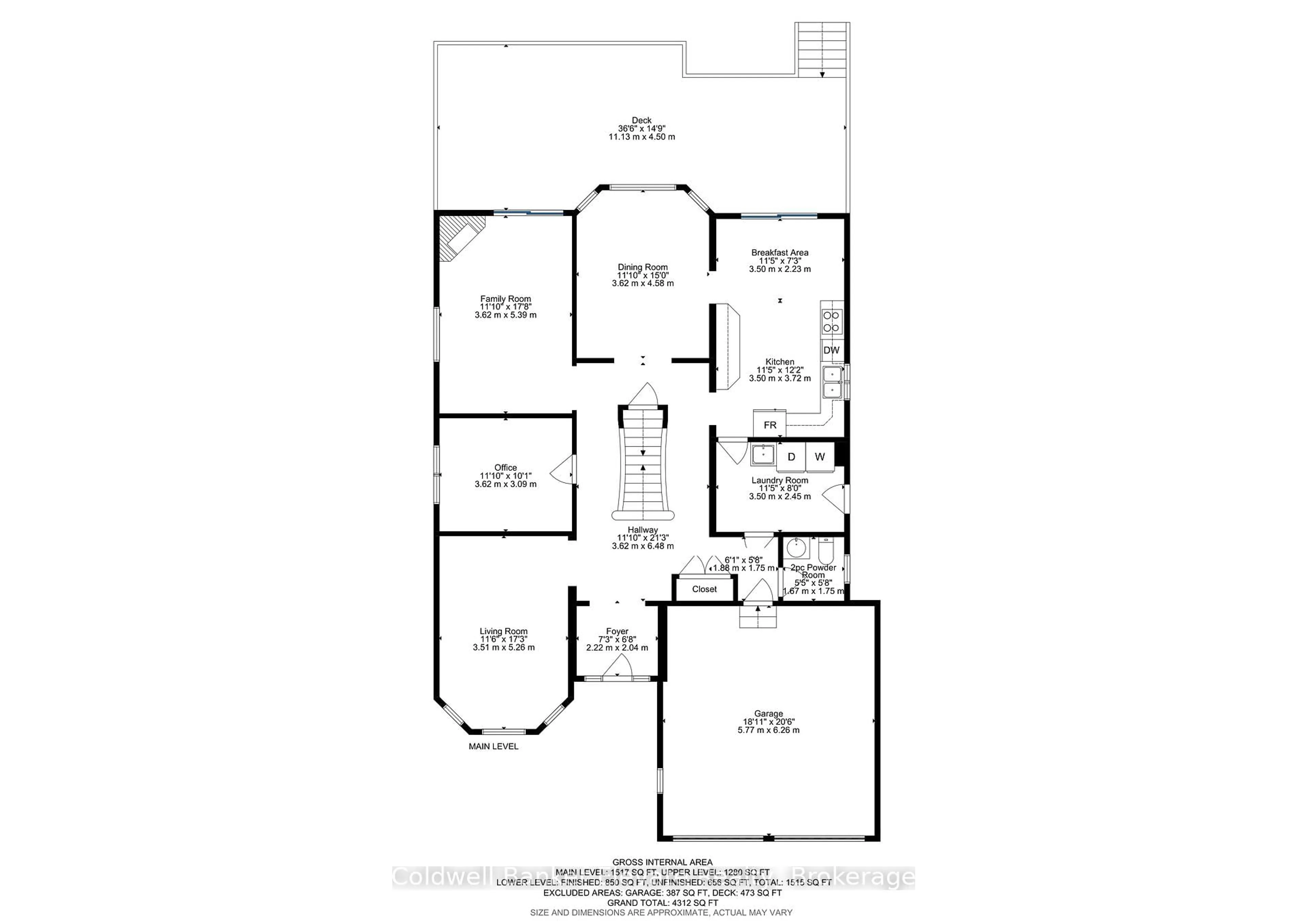 Floor plan for 33 Princess Anne Dr, Halton Hills Ontario L7G 5G4
