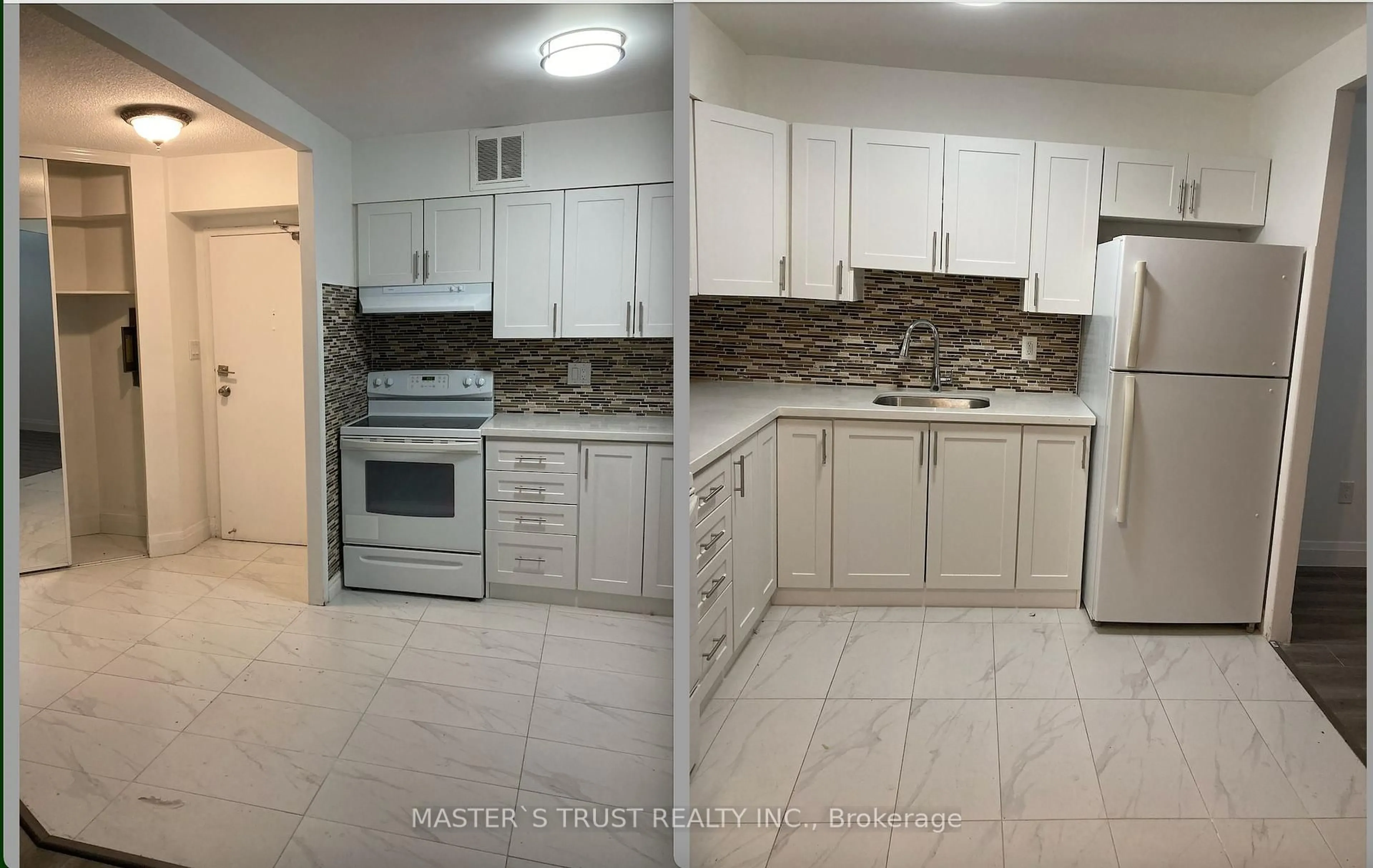 Standard kitchen, ceramic/tile floor for 330 Dixon Rd #1106, Toronto Ontario M9R 1S9