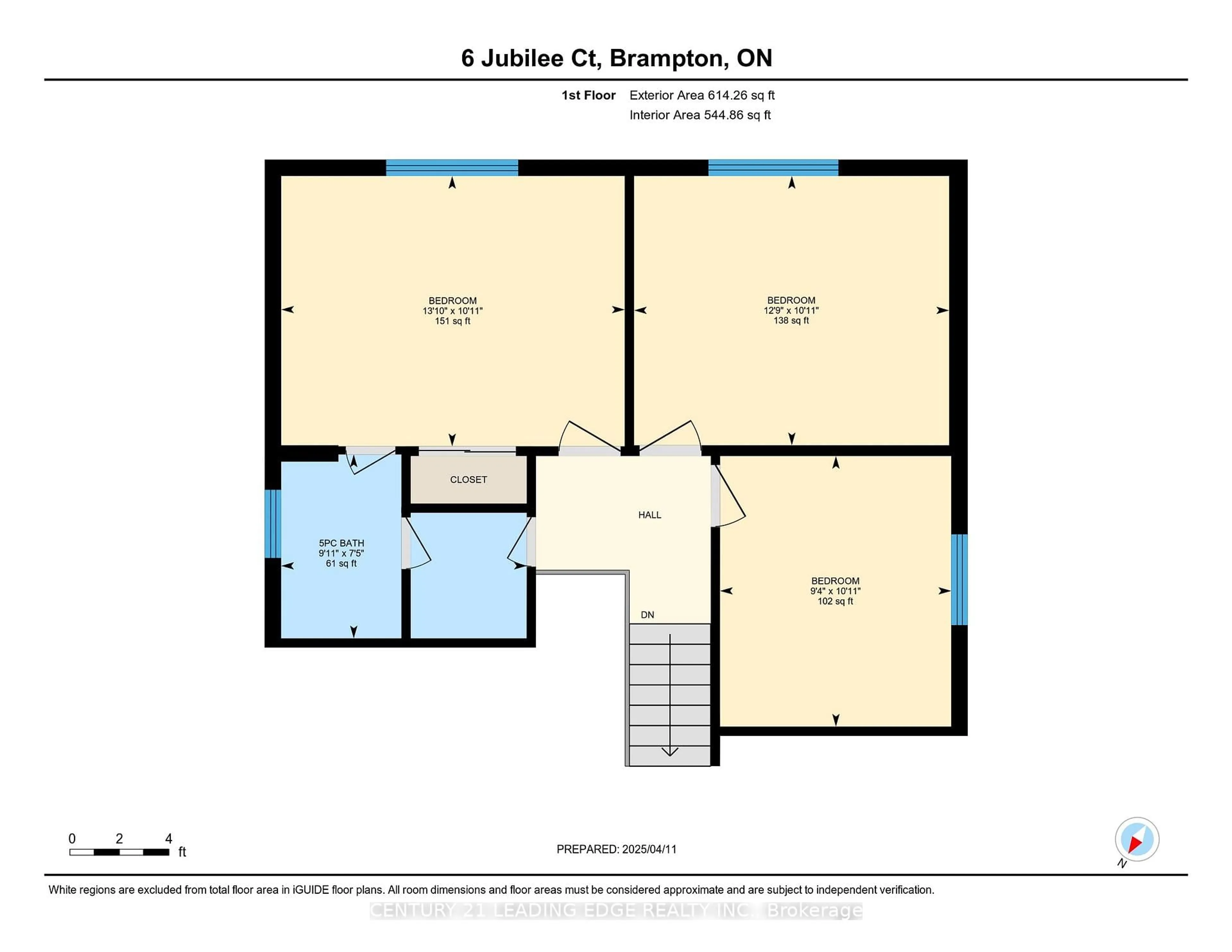 Floor plan for 6 Jubilee Crt, Brampton Ontario L6S 2H2
