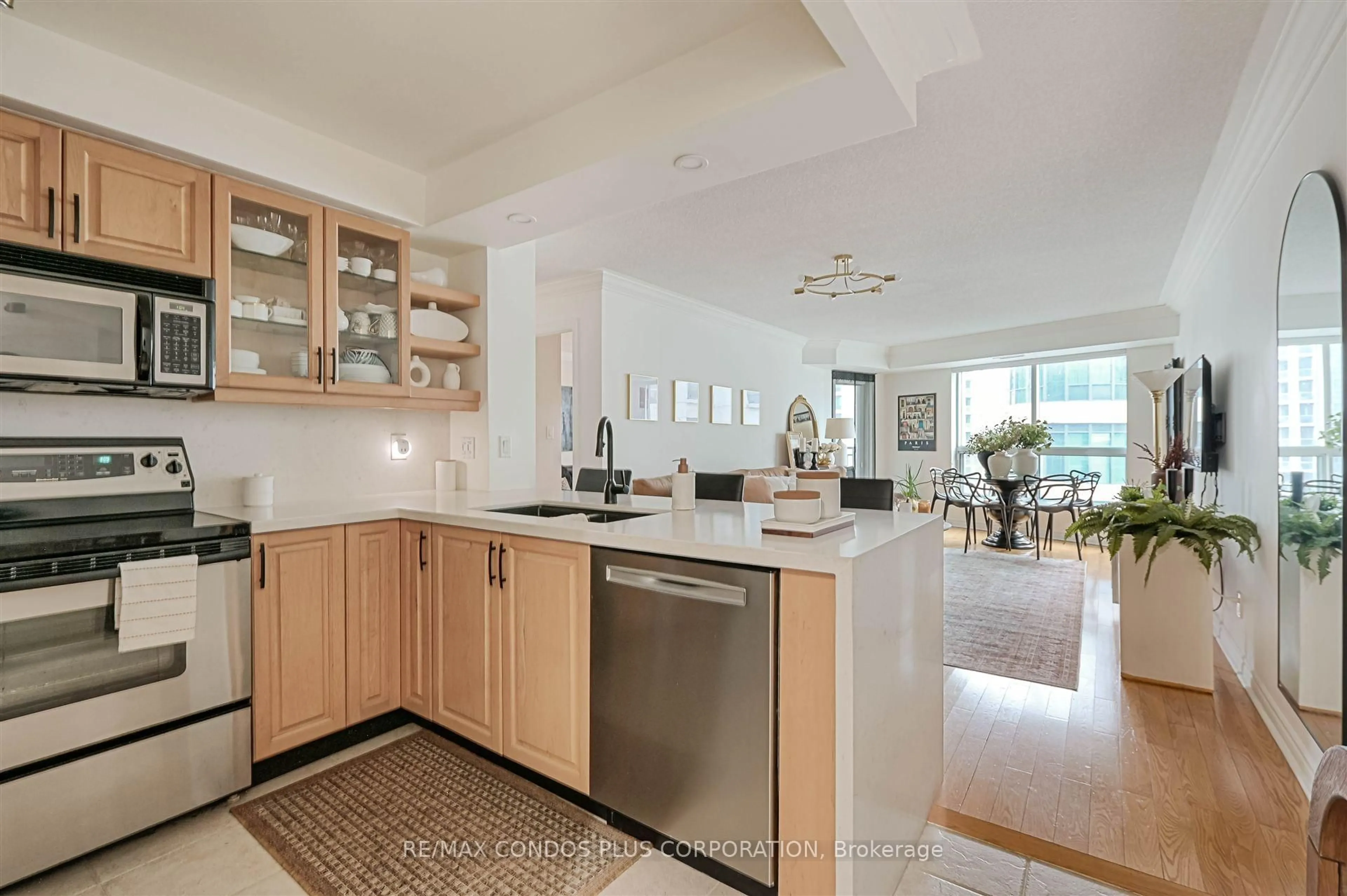 Contemporary kitchen, ceramic/tile floor for 2111 Lake Shore Blvd #912, Toronto Ontario M8V 4B2