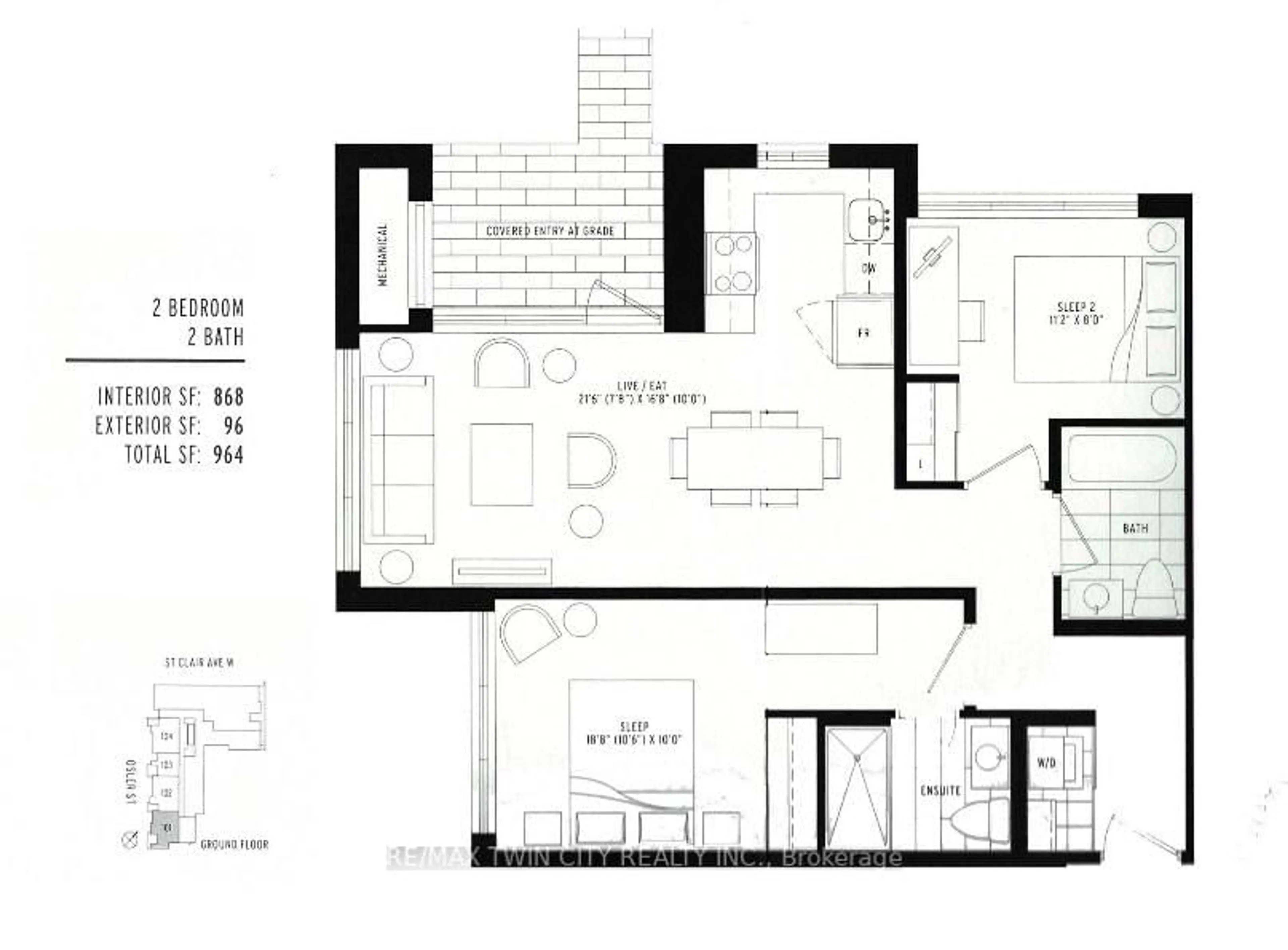 Floor plan for 385 Osler St #101, Toronto Ontario M6N 2Z4