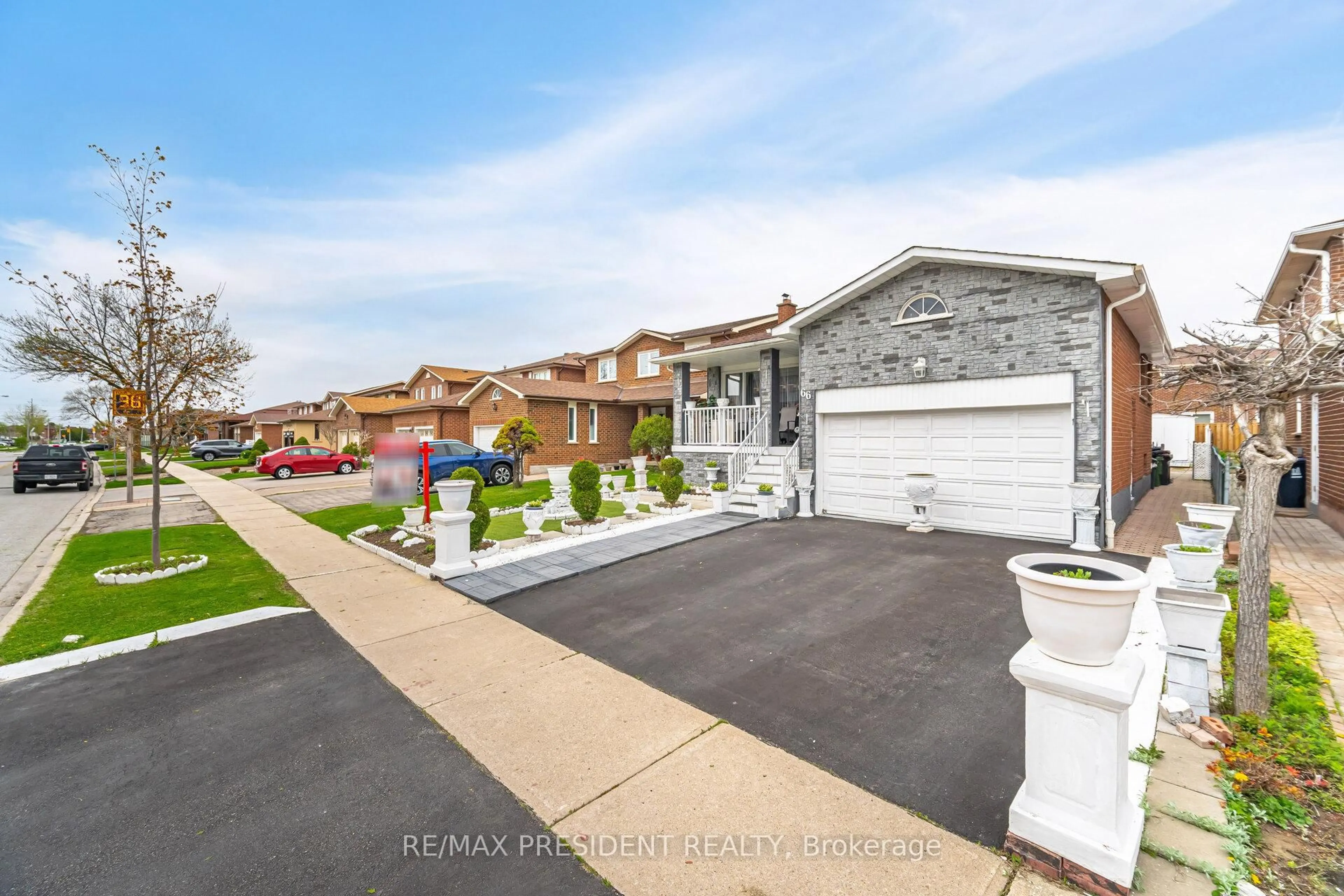 A pic from outside/outdoor area/front of a property/back of a property/a pic from drone, street for 66 Gihon Spring Dr, Toronto Ontario M9V 4X9