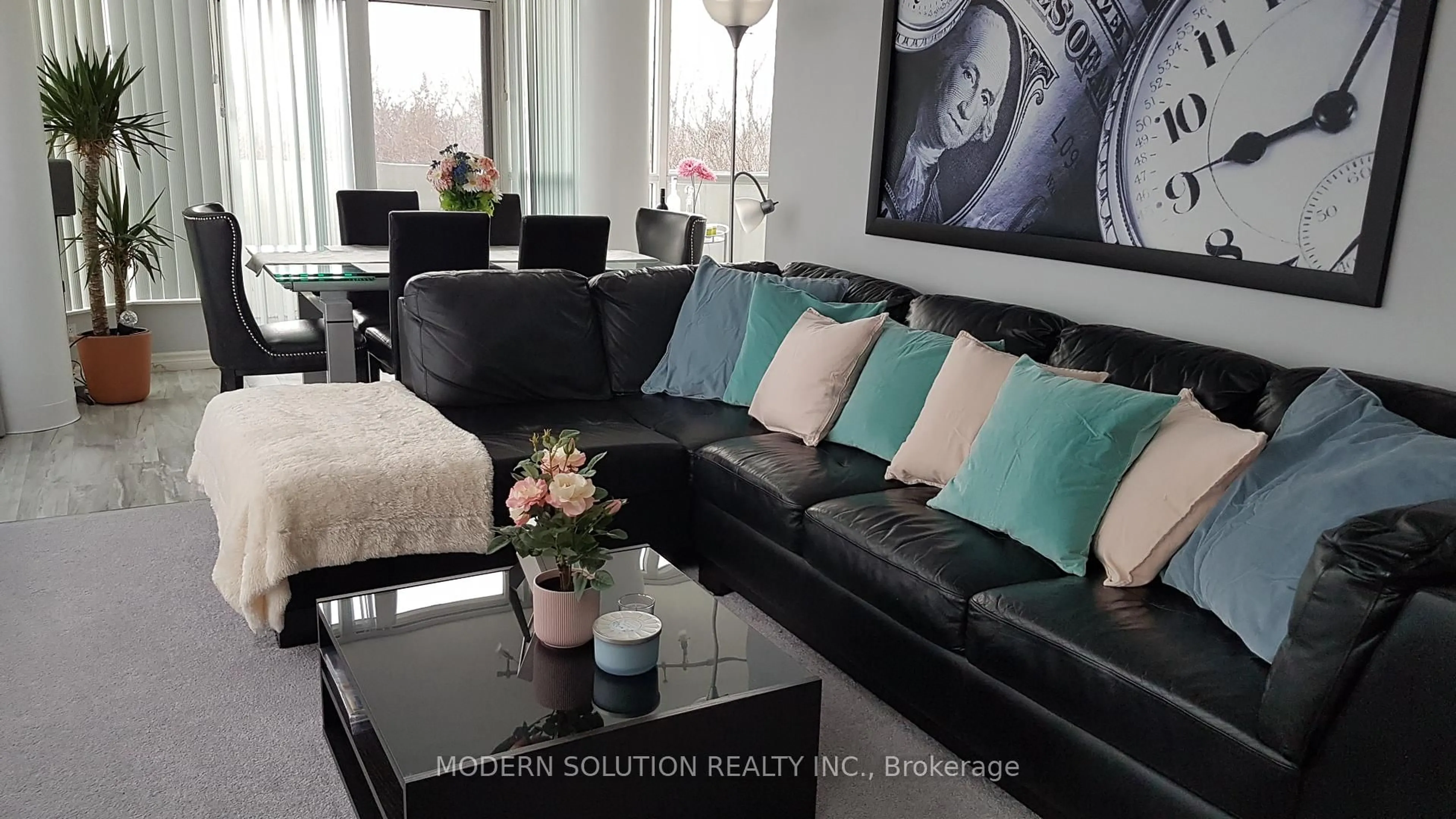 Living room with furniture, unknown for 3 Rowntree Rd #312, Toronto Ontario M9V 5G8