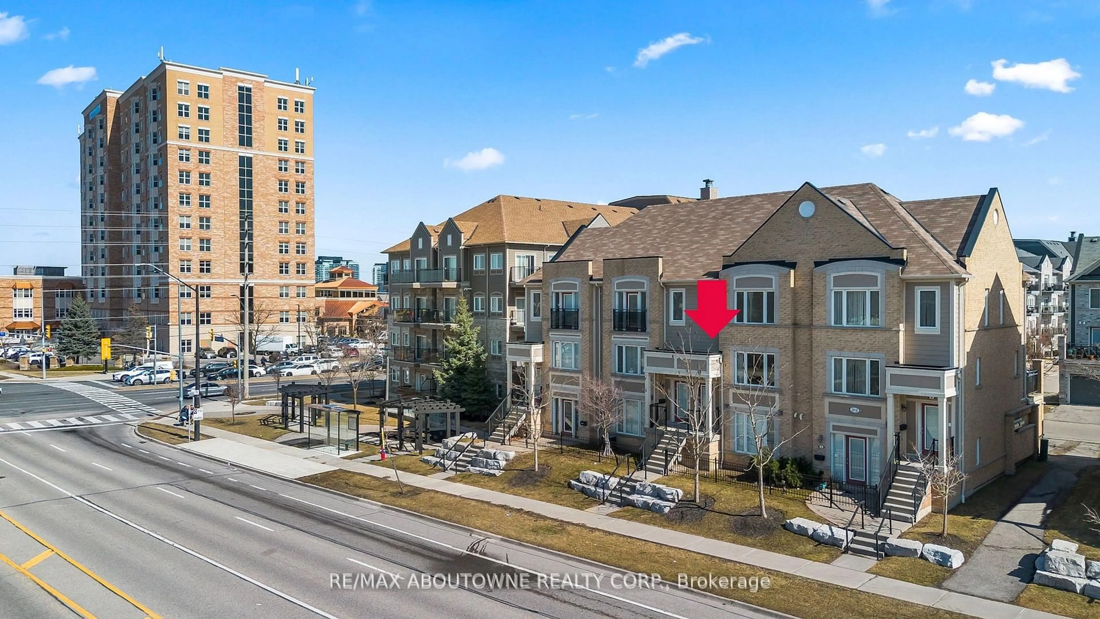 A pic from outside/outdoor area/front of a property/back of a property/a pic from drone, city buildings view from balcony for 3010 Erin Centre Blvd #4, Mississauga Ontario L5M 0P5