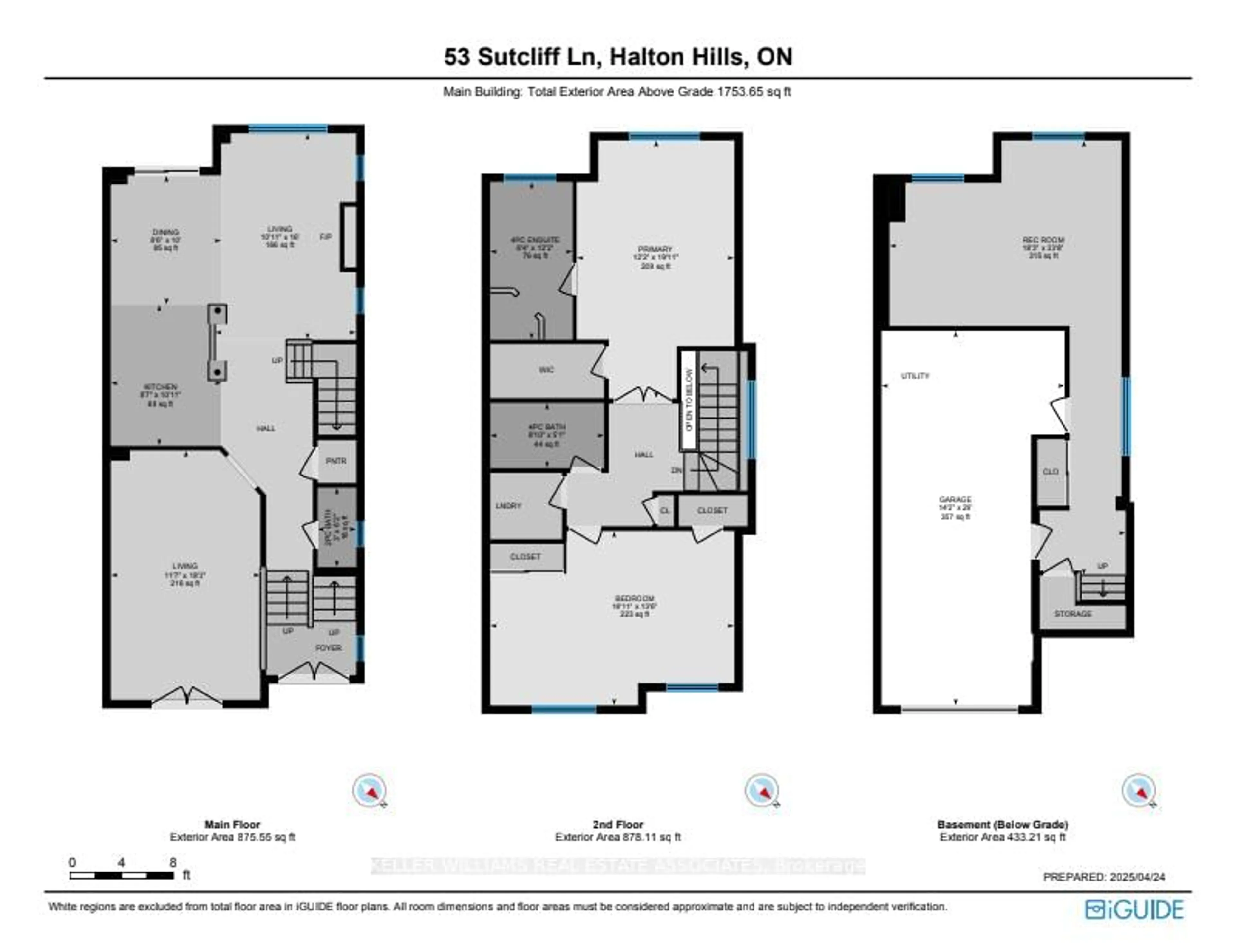 Floor plan for 53 Sutcliff Lane, Halton Hills Ontario L7G 0B6