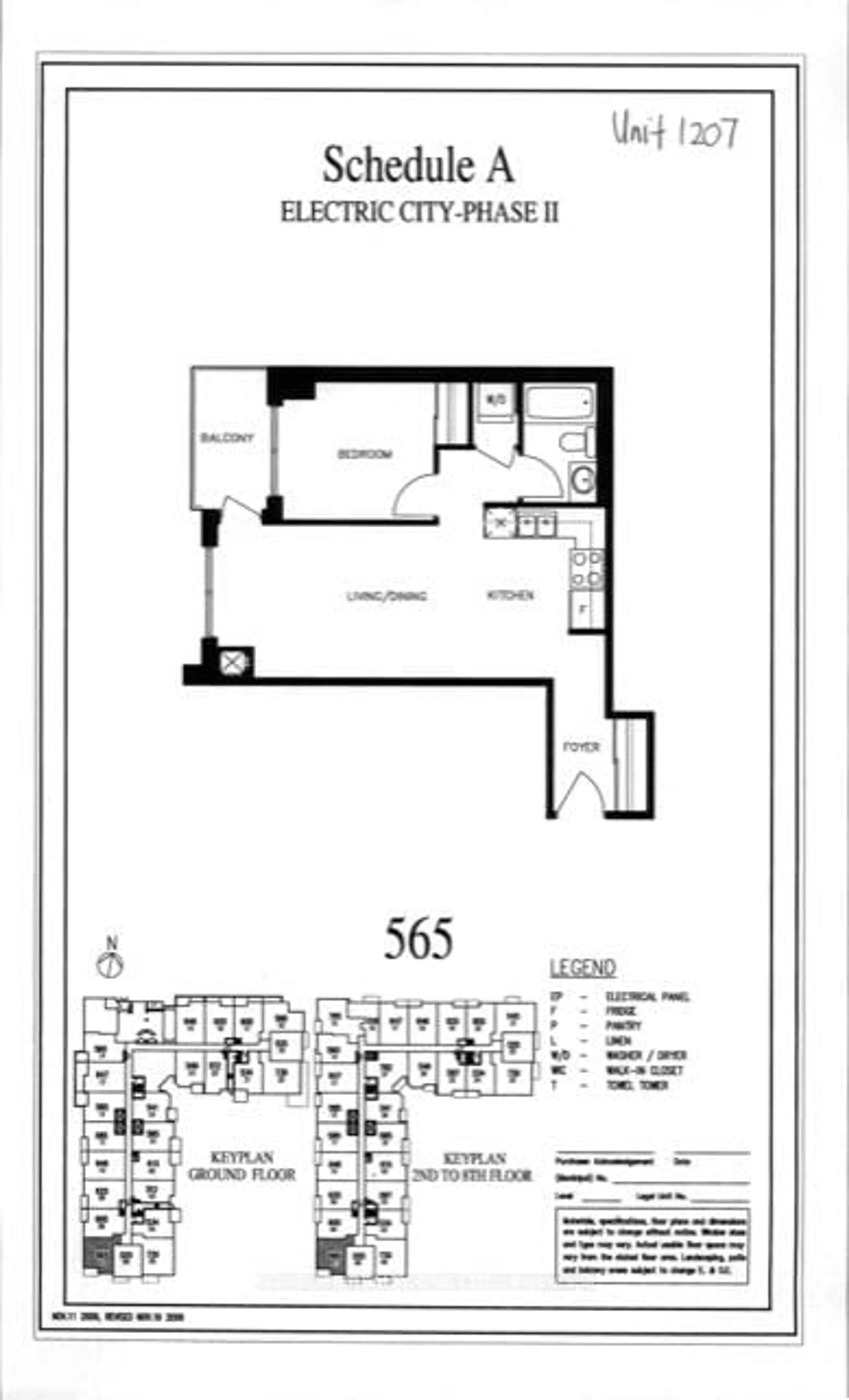 Floor plan for 812 Lansdowne Ave #1207, Toronto Ontario M6H 4K5