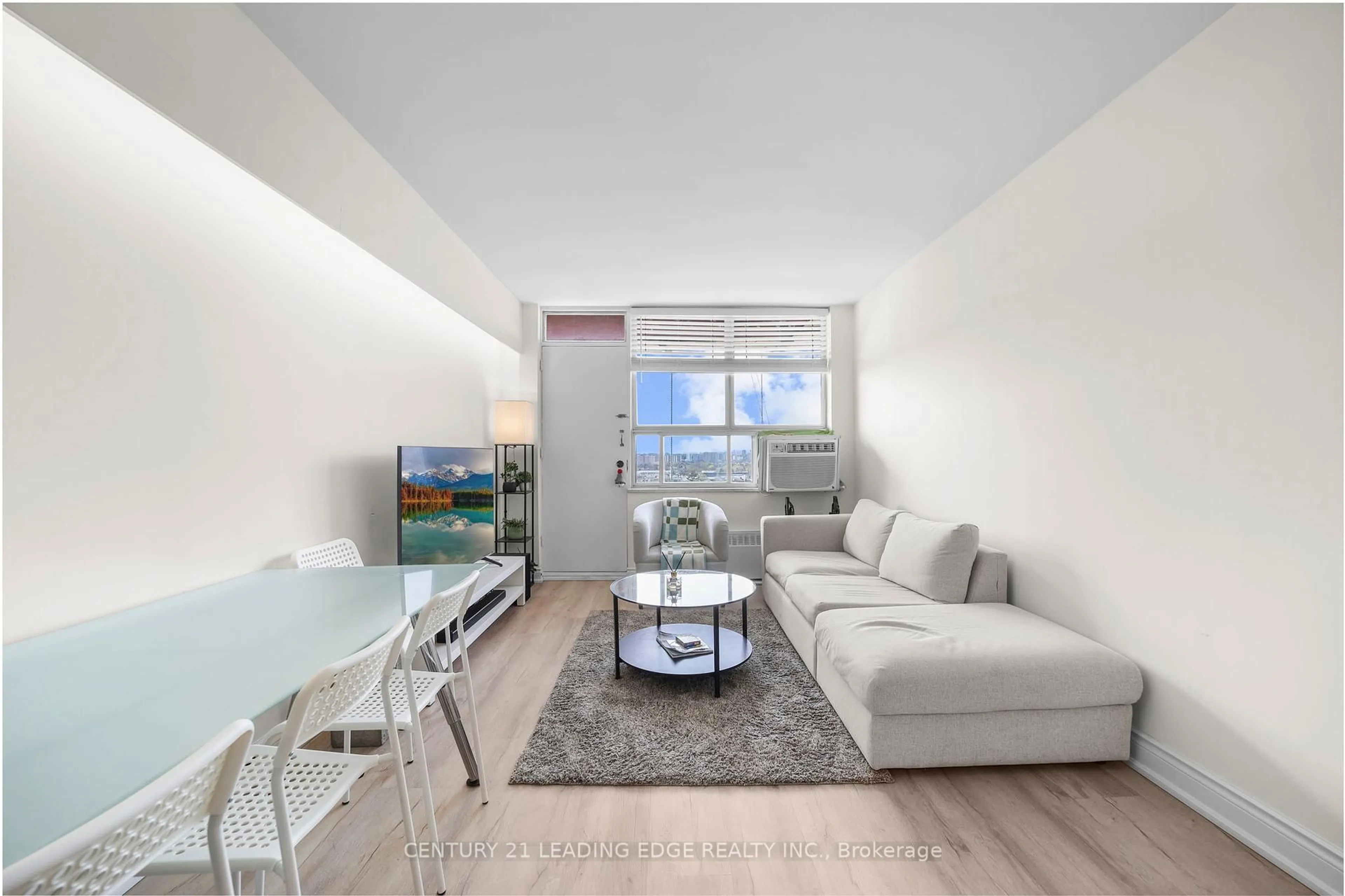 Living room with furniture, unknown for 100 Lotherton Ptwy #807, Toronto Ontario M6B 2G8