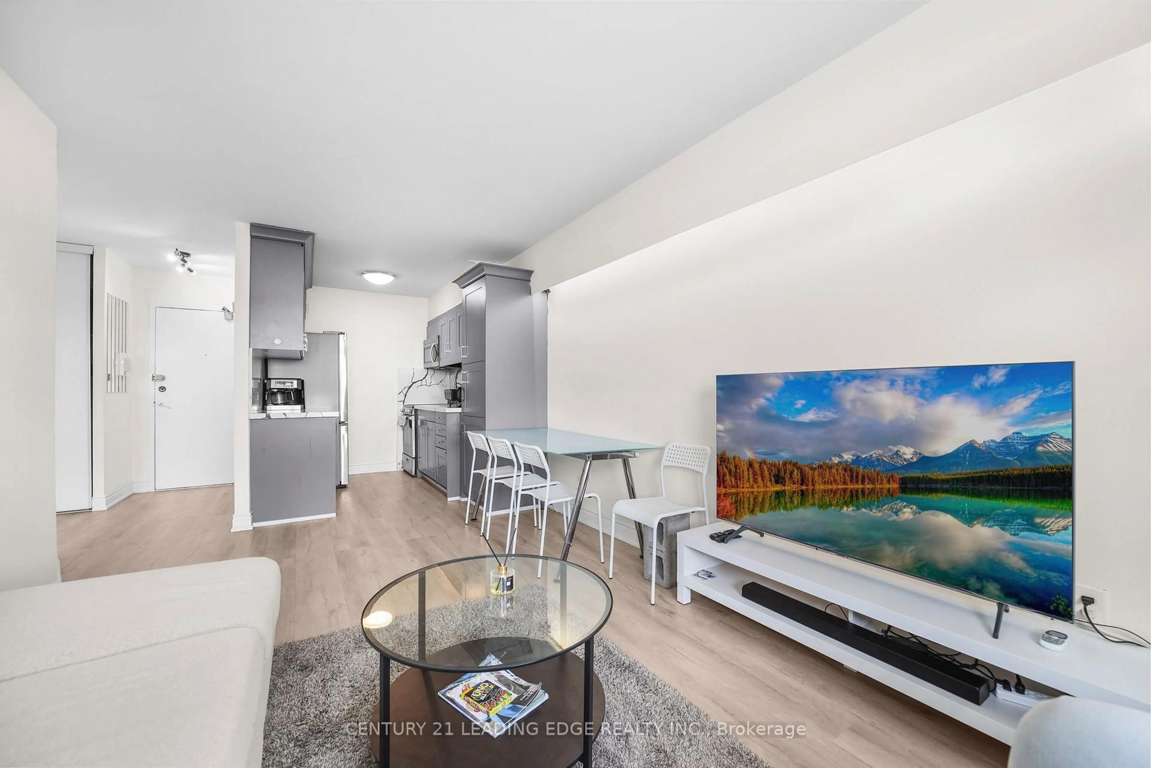 Living room with furniture, unknown for 100 Lotherton Ptwy #807, Toronto Ontario M6B 2G8