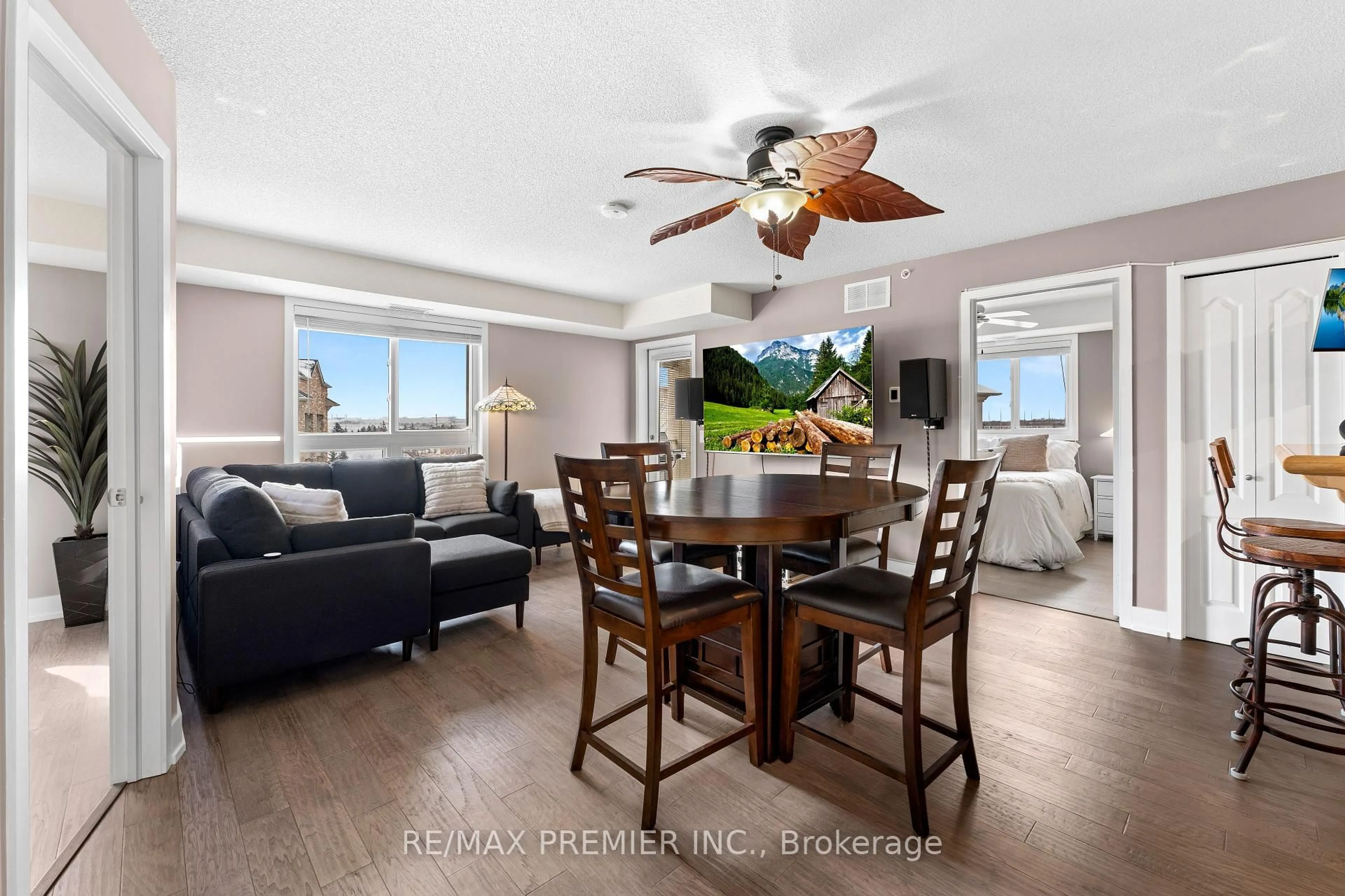 Living room with furniture, unknown for 8 Dayspring Circ #1404, Brampton Ontario L6P 2Z7