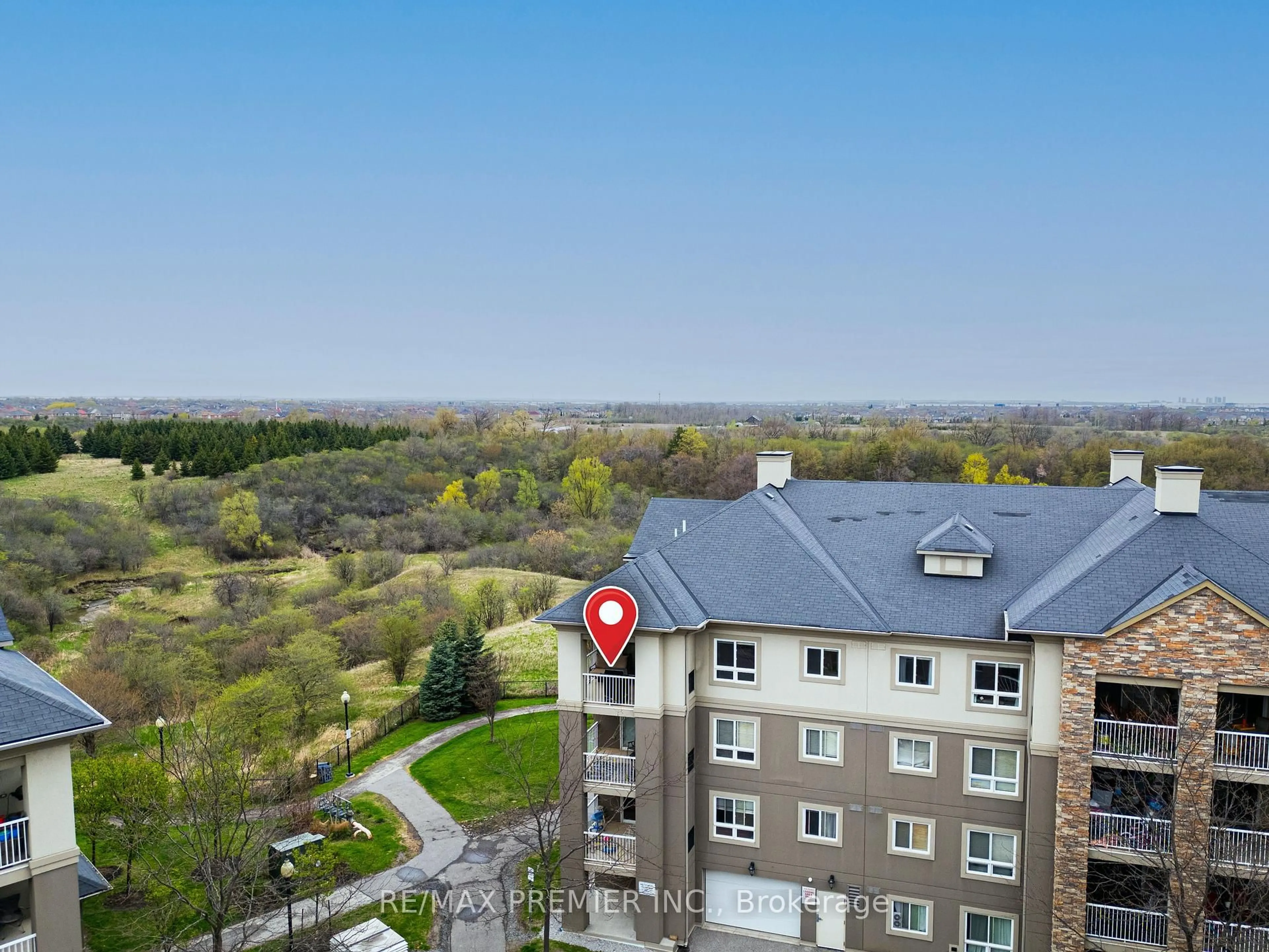 A pic from outside/outdoor area/front of a property/back of a property/a pic from drone, city buildings view from balcony for 8 Dayspring Circ #1404, Brampton Ontario L6P 2Z7